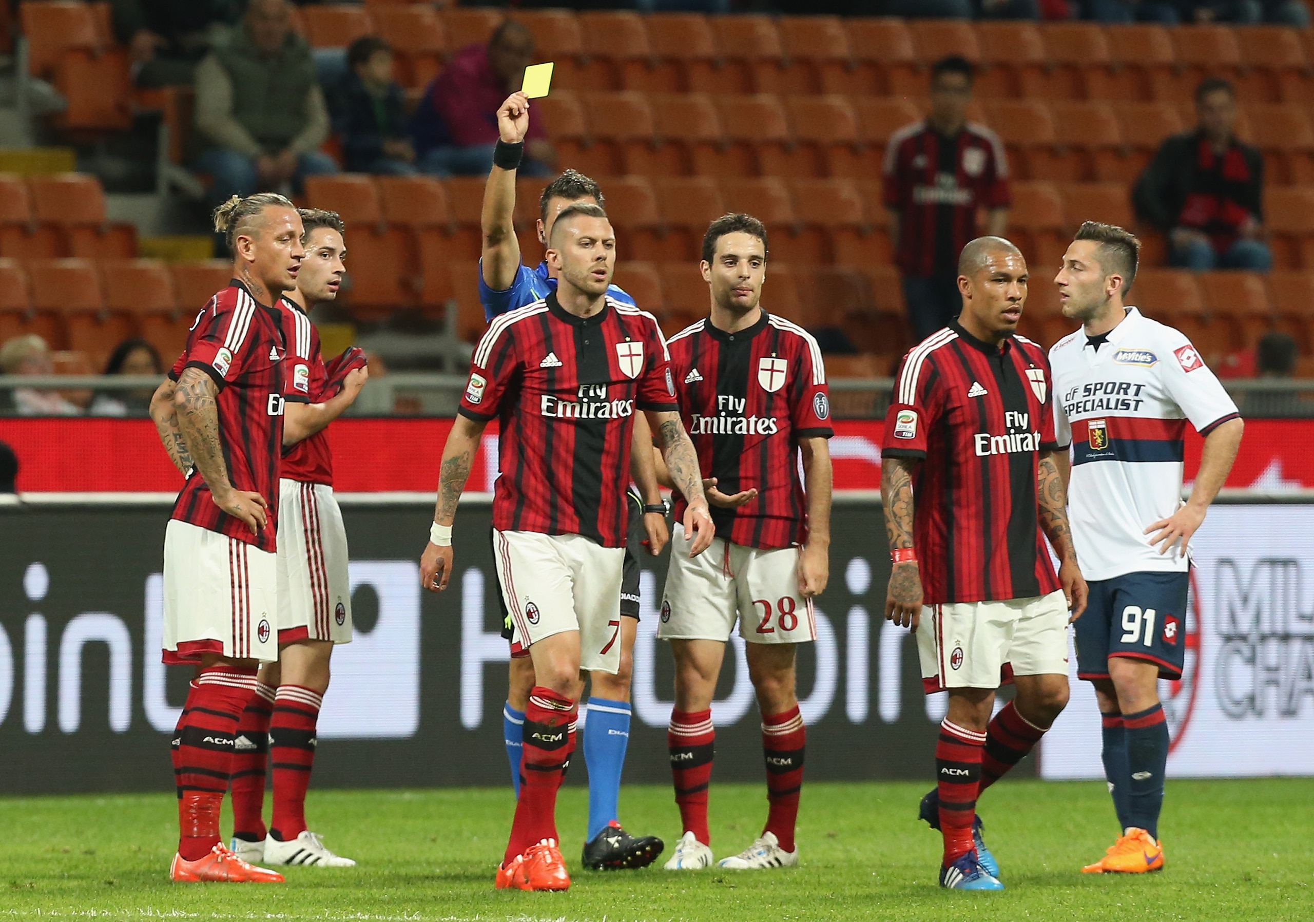 Menez didn't help his team when he was sent off against Genoa.