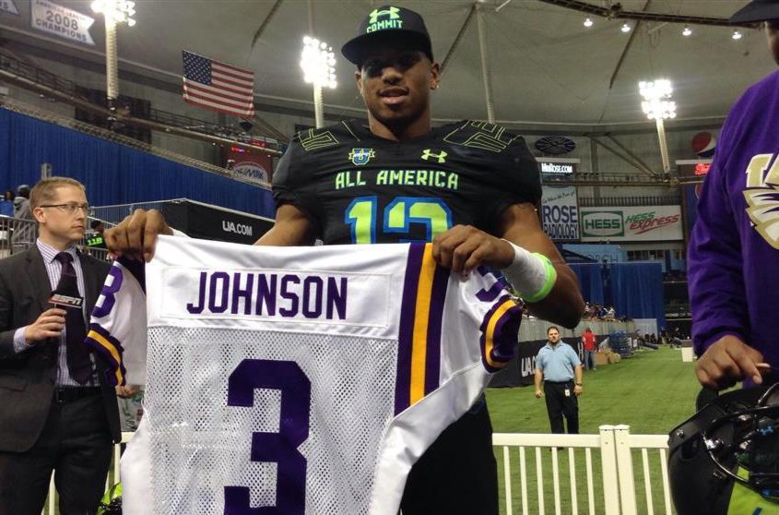 Johnson committed to LSU at the Under Armour All-America Game.