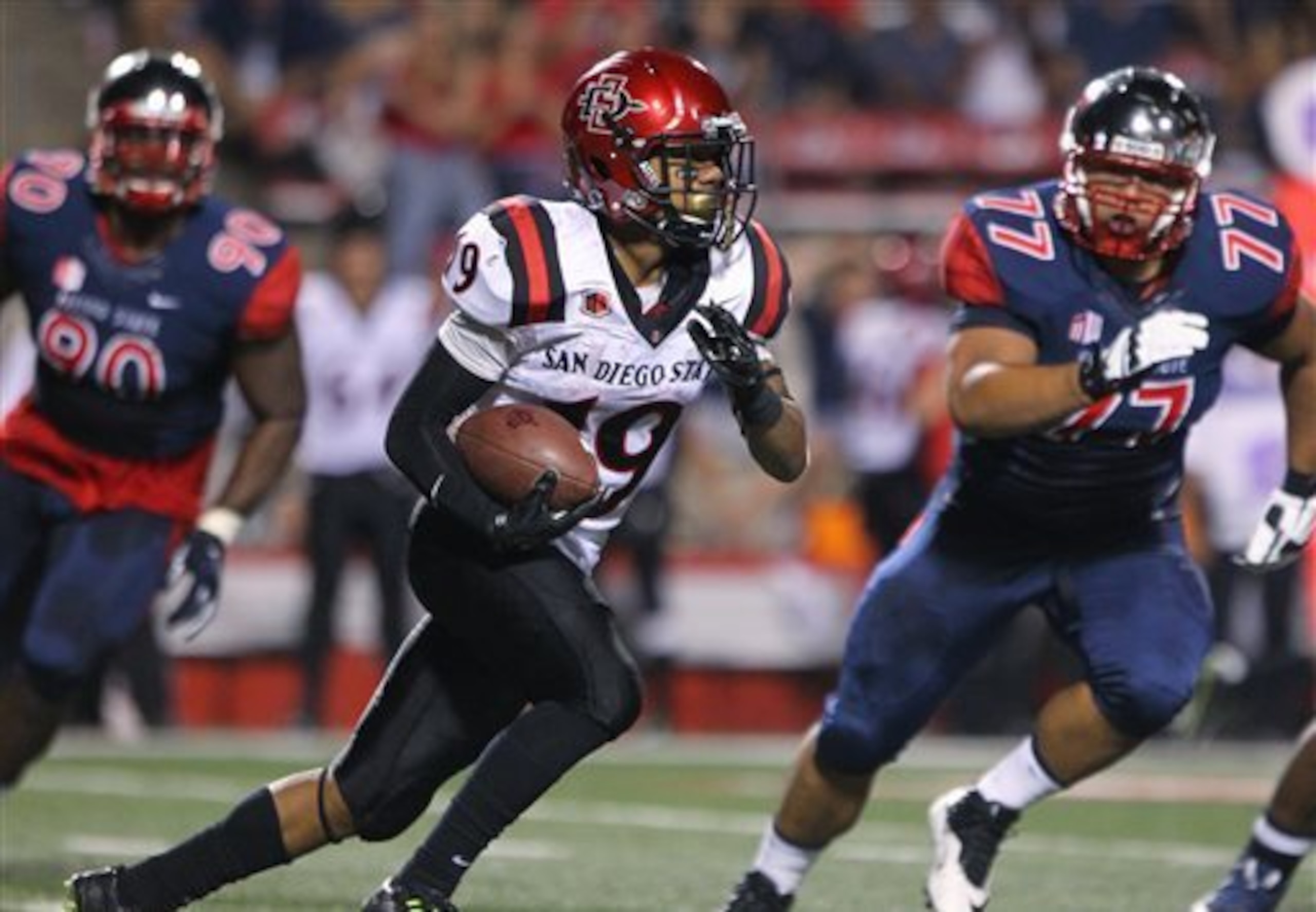 Donnel Pumphrey is an explosive talent in San Diego State's backfield. Donnel Pumphrey is an explosive talent in San Diego State's backfield.