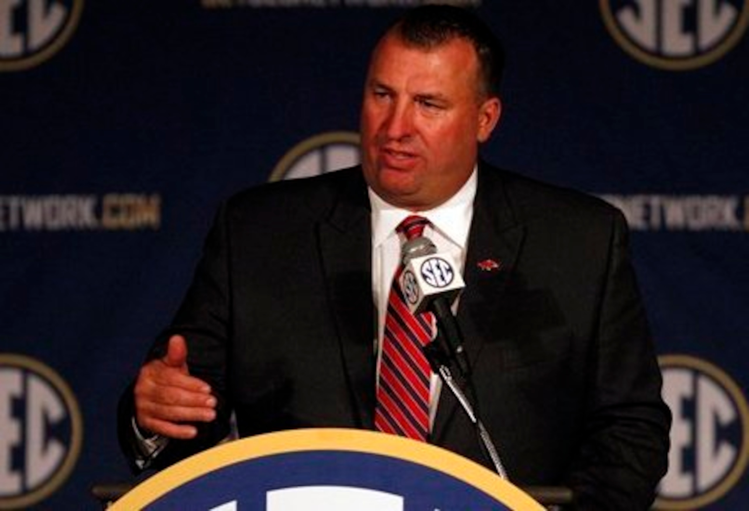 Arkansas head coach Bret Bielema
