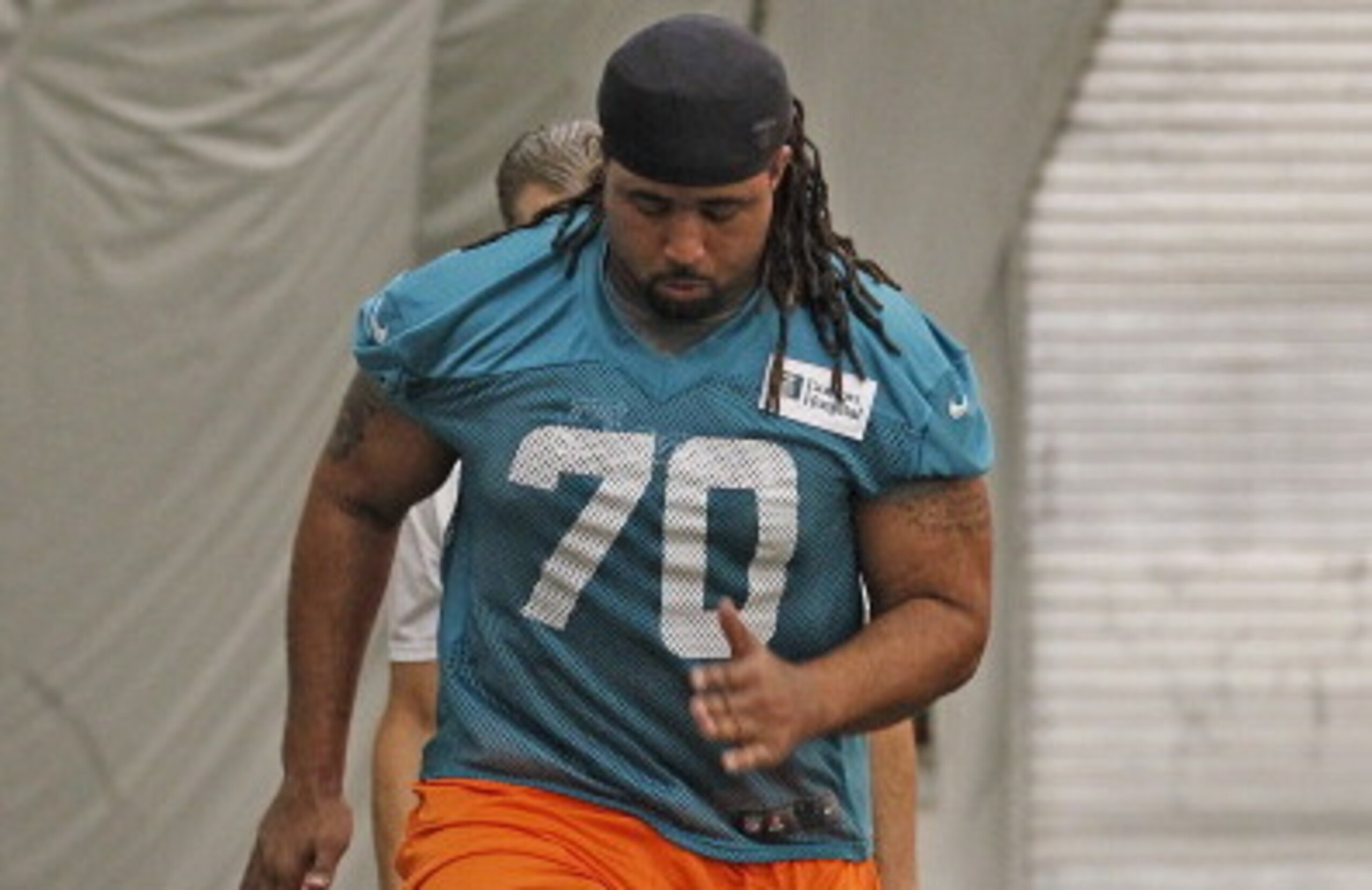 Dallas Thomas (above) may not be the answer the Dolphins need at  guard. What happens then?