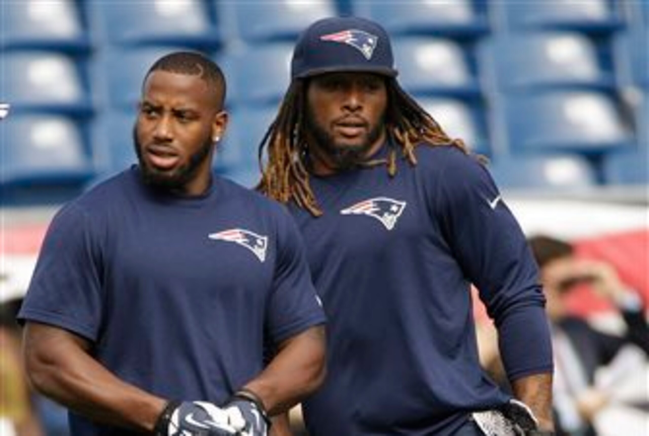 Jonas Gray (left) and Brandon Bolden (right) are two of the Patriots' top first- and second-down options at running back. Jonas Gray (left) and Brandon Bolden (right) are two of the Patriots' top first- and second-down options at running back.
