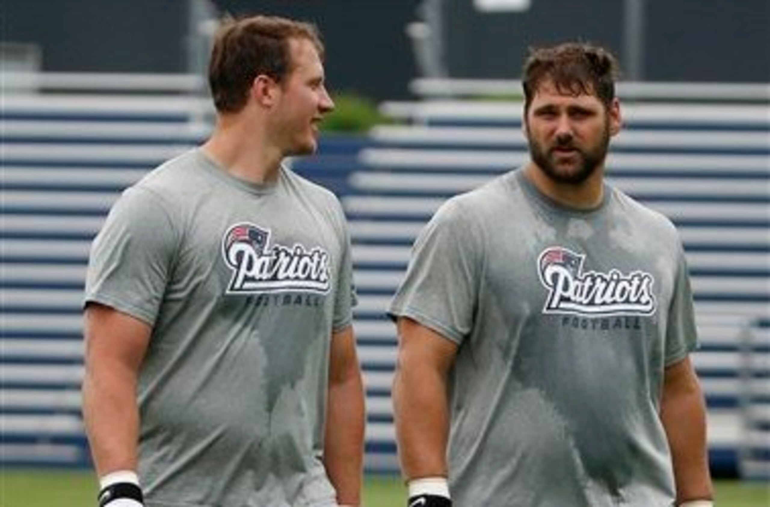 Nate Solder (left) and Sebastian Vollmer (right) will be the Patriots' starting tackles once again in 2015. Nate Solder (left) and Sebastian Vollmer (right) will be the Patriots' starting tackles once again in 2015.