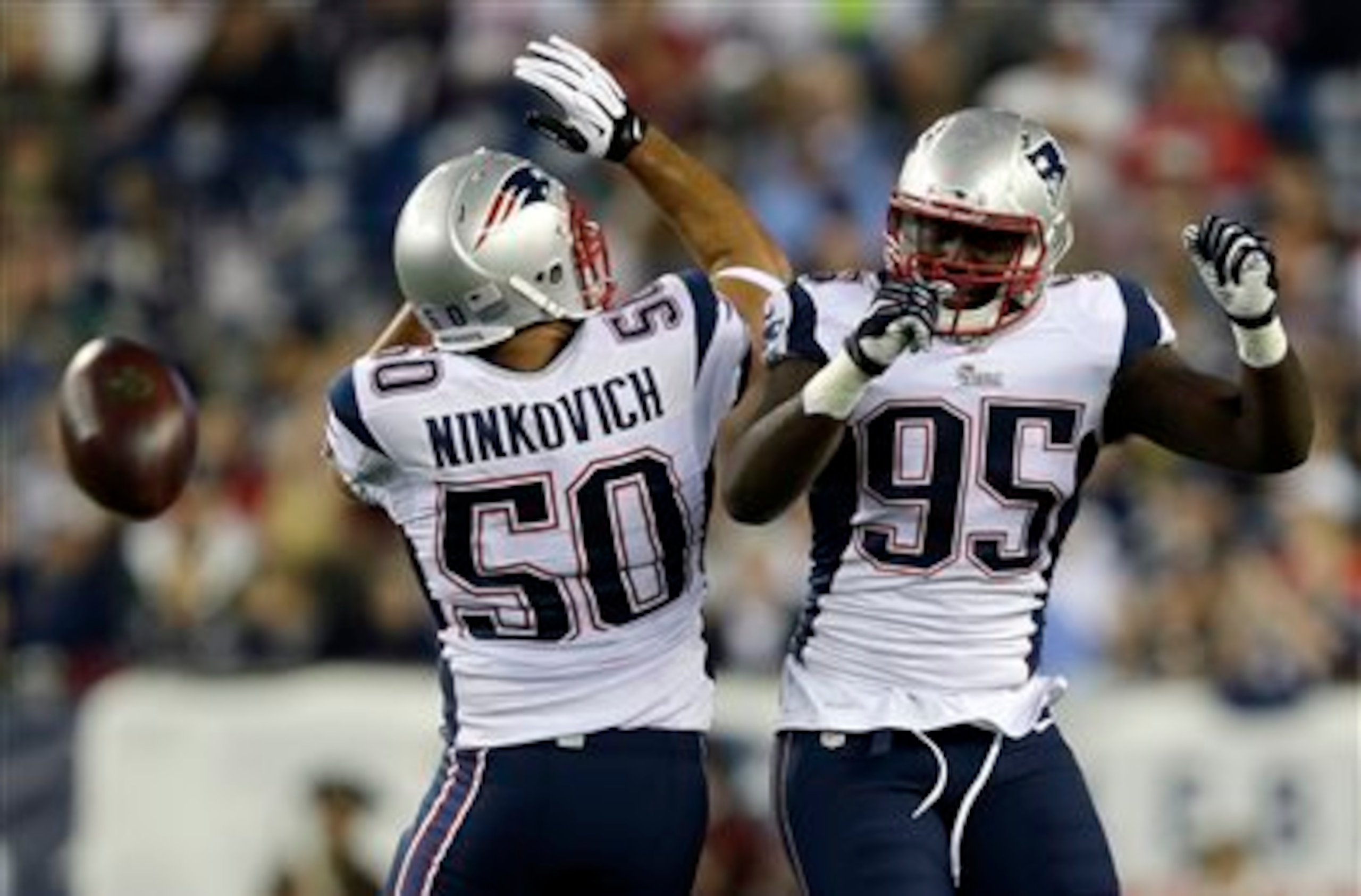 Rob Ninkovich (50, left) and Chandler Jones (95, right) have been the Patriots' bookend edge defenders for the past three seasons. Rob Ninkovich (50, left) and Chandler Jones (95, right) have been the Patriots' bookend edge defenders for the past three seasons.