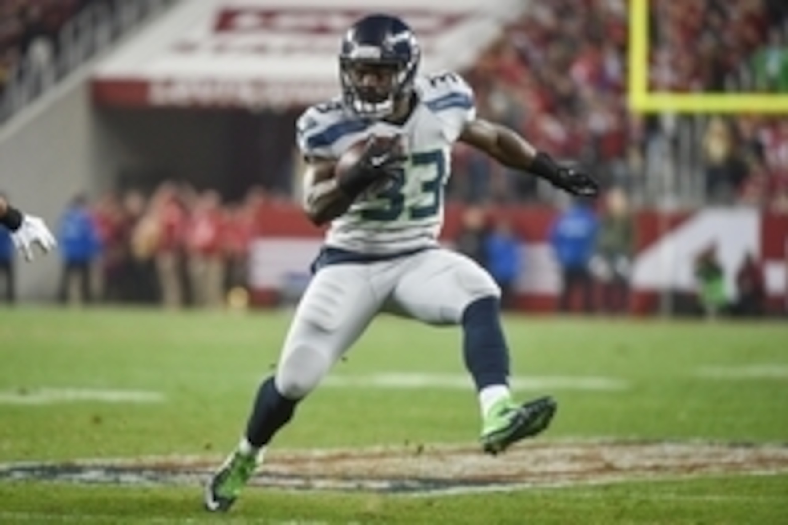 Seattle Seahawks third-string running back Christine Michael could be a candidate for trade this summer.