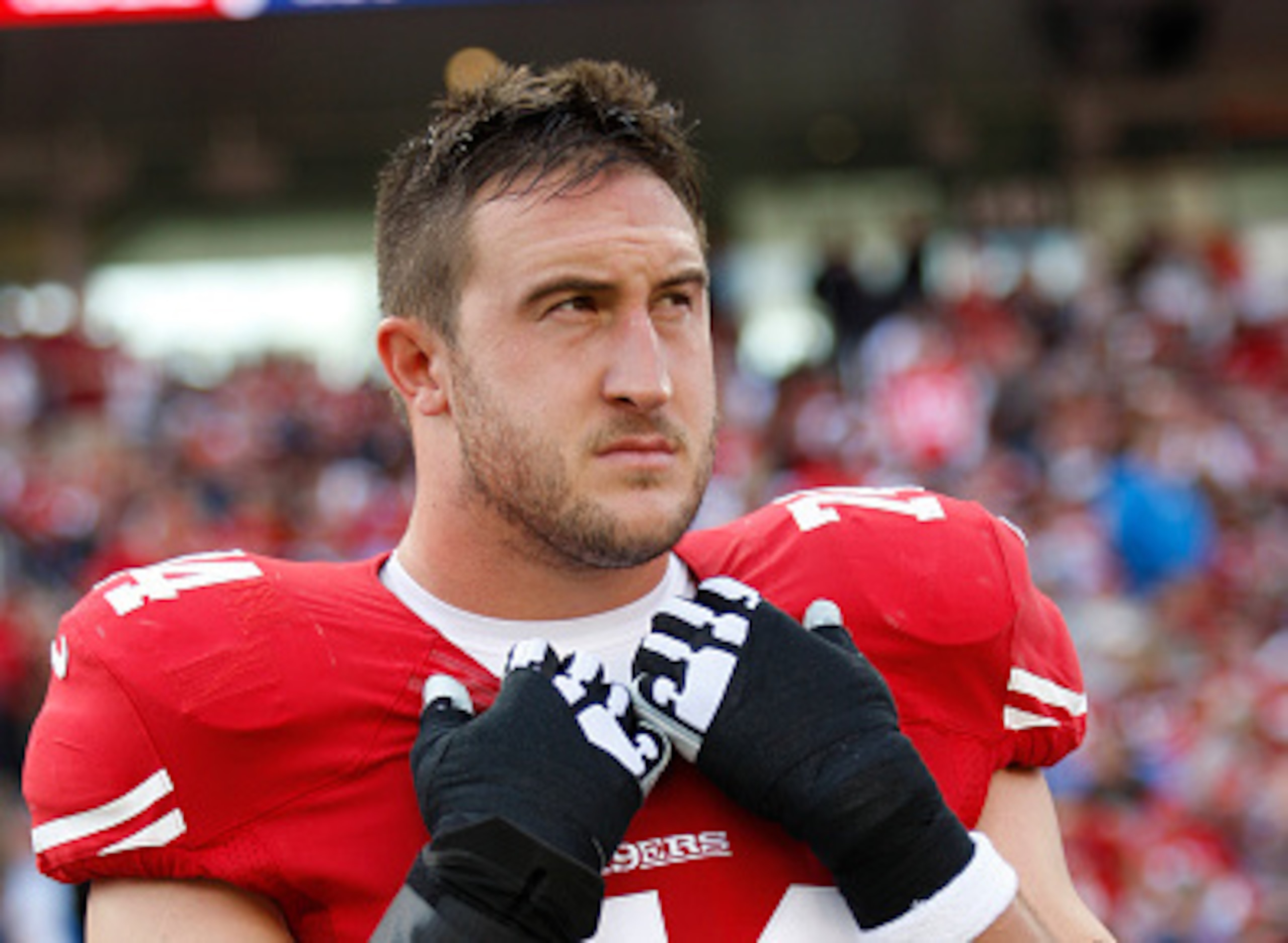 Left tackle Joe Staley remains one of the few proven forces along the 49ers O-line.