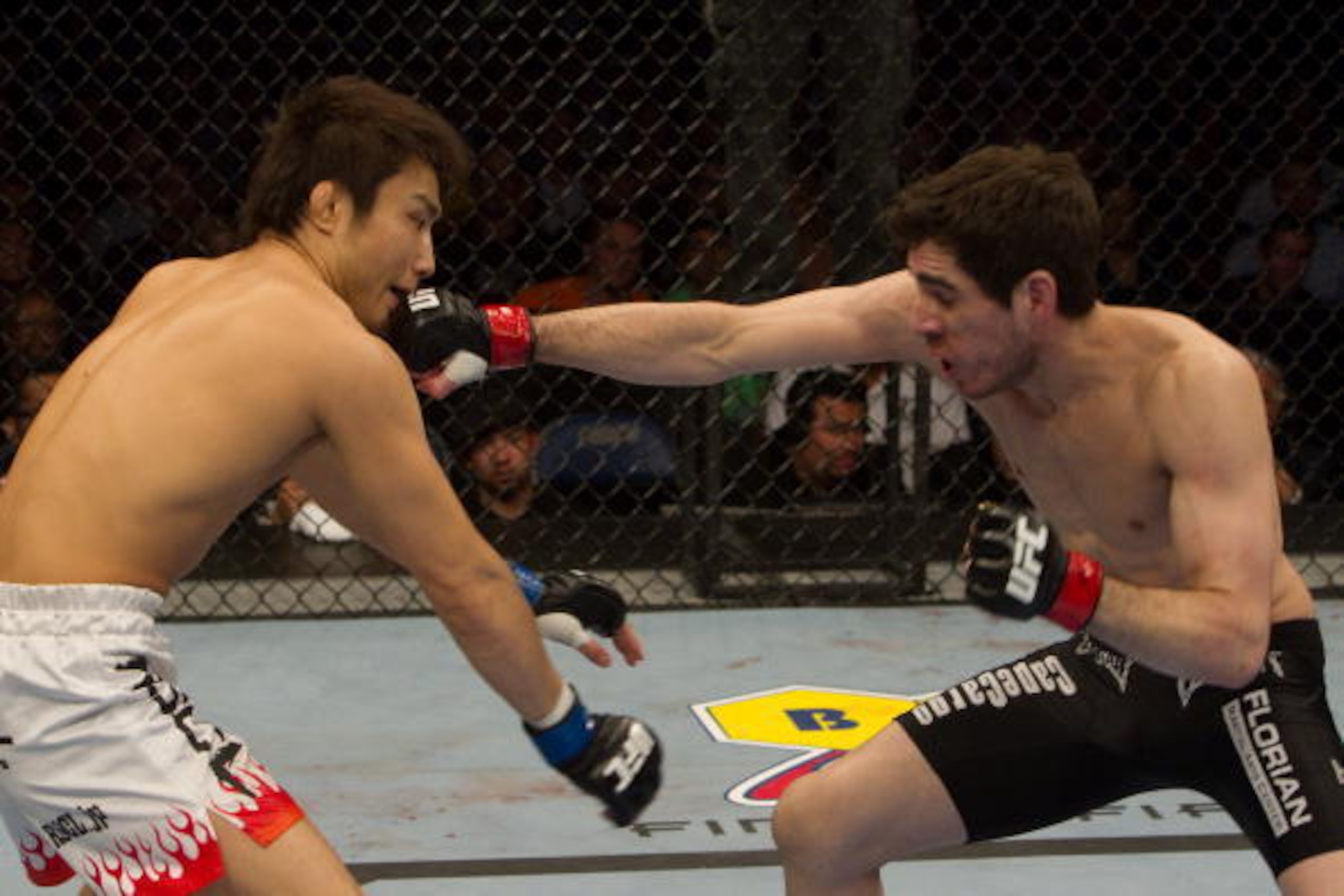 Gomi (left) fought Kenny Florian in his UFC debut.