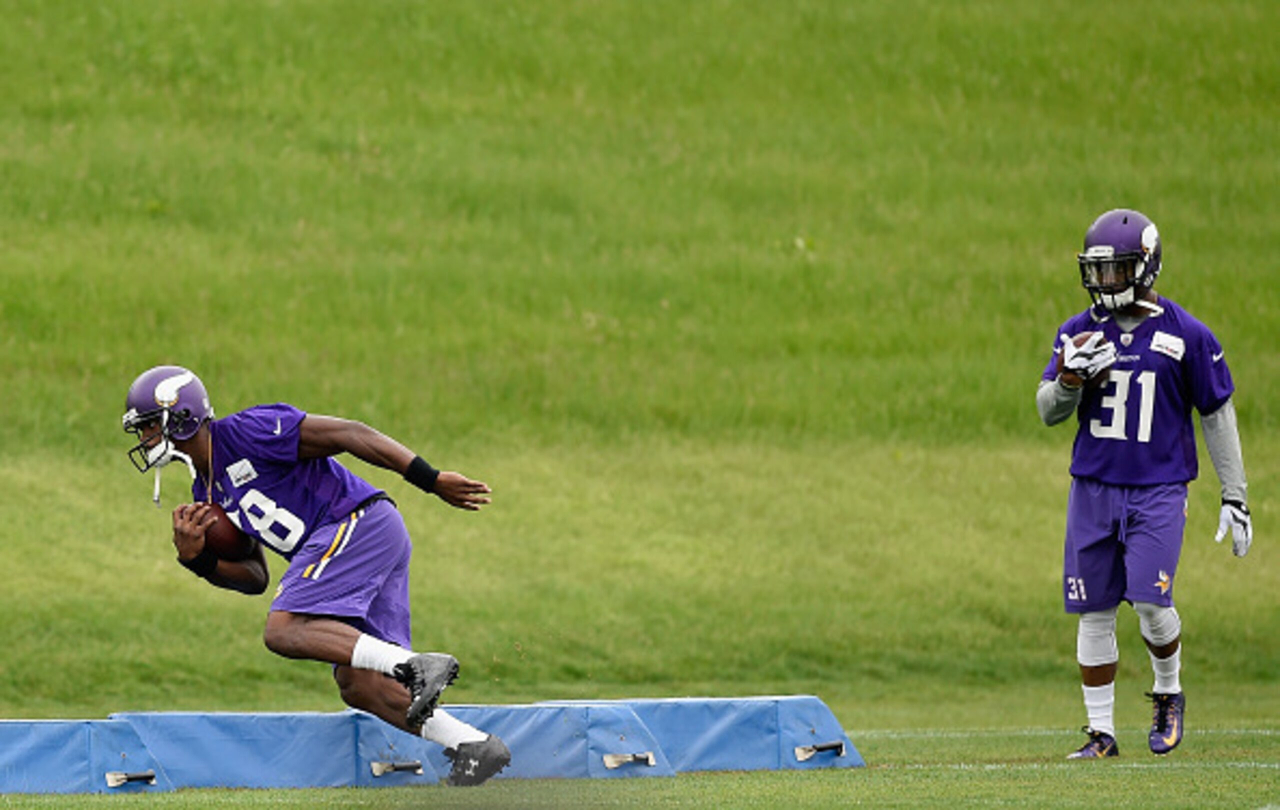As Adrian Peterson returns to lead the Vikings at running back, Jerick McKinnon could be left to stand back and watch. As Adrian Peterson returns to lead the Vikings at running back, Jerick McKinnon could be left to stand back and watch.