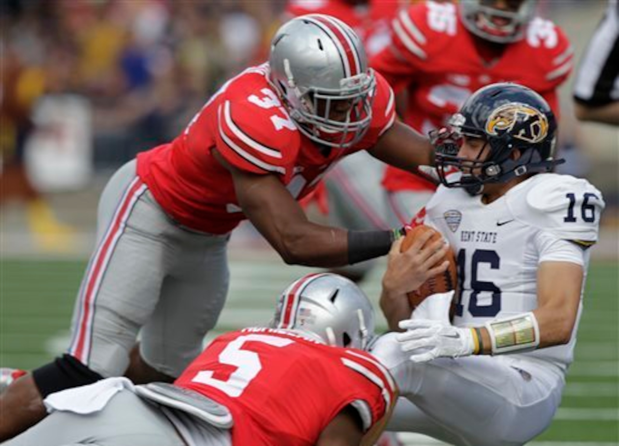 Joshua Perry (top) and Raekwon McMillan (bottom)