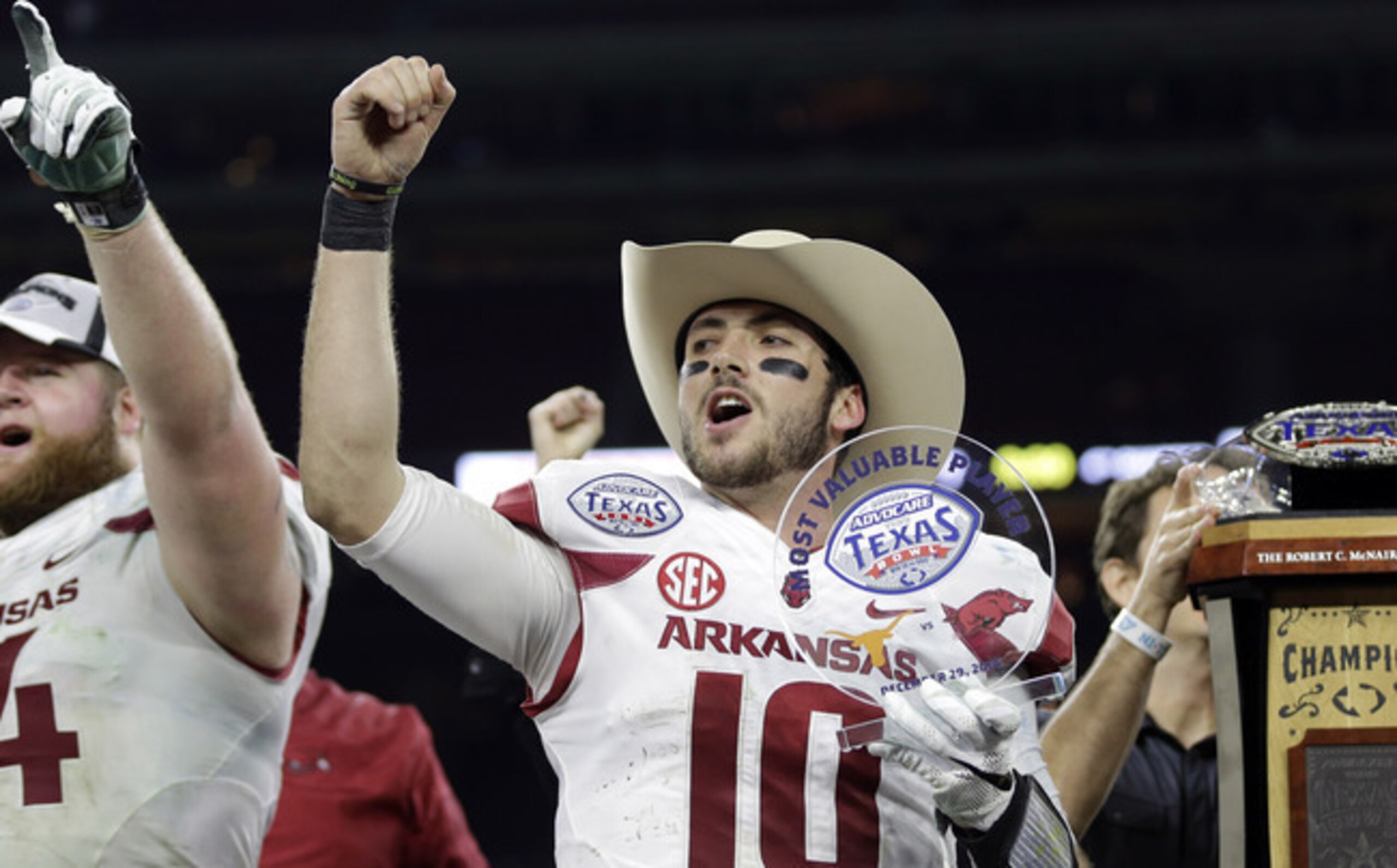 Allen could be celebrating more this season as he leads a strong Arkansas team.