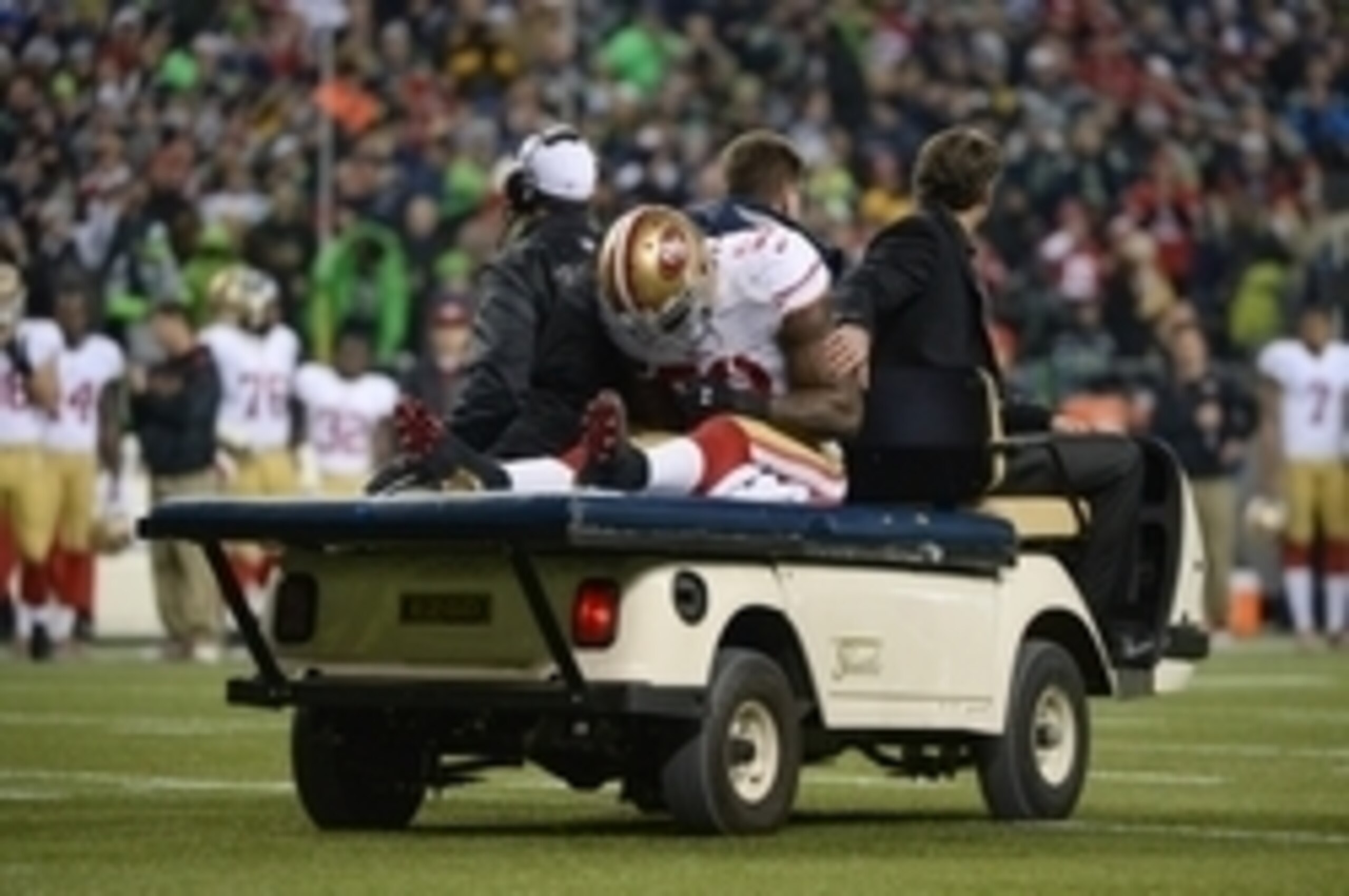 Linebacker NaVorro Bowman's knee injury could hamper his efforts in the early phases of training camp and beyond.