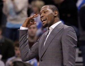 Kevin Durant spent far too much time in a suit last season due to injuries.