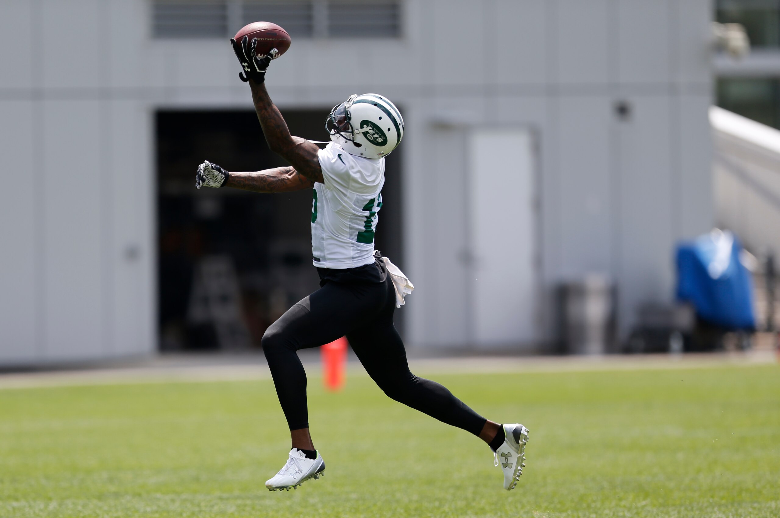 It won't be hard to find Jets wide receiver Brandon Marshall (above); he's one of the biggest receivers on the roster. It won't be hard to find Jets wide receiver Brandon Marshall (above); he's one of the biggest receivers on the roster.