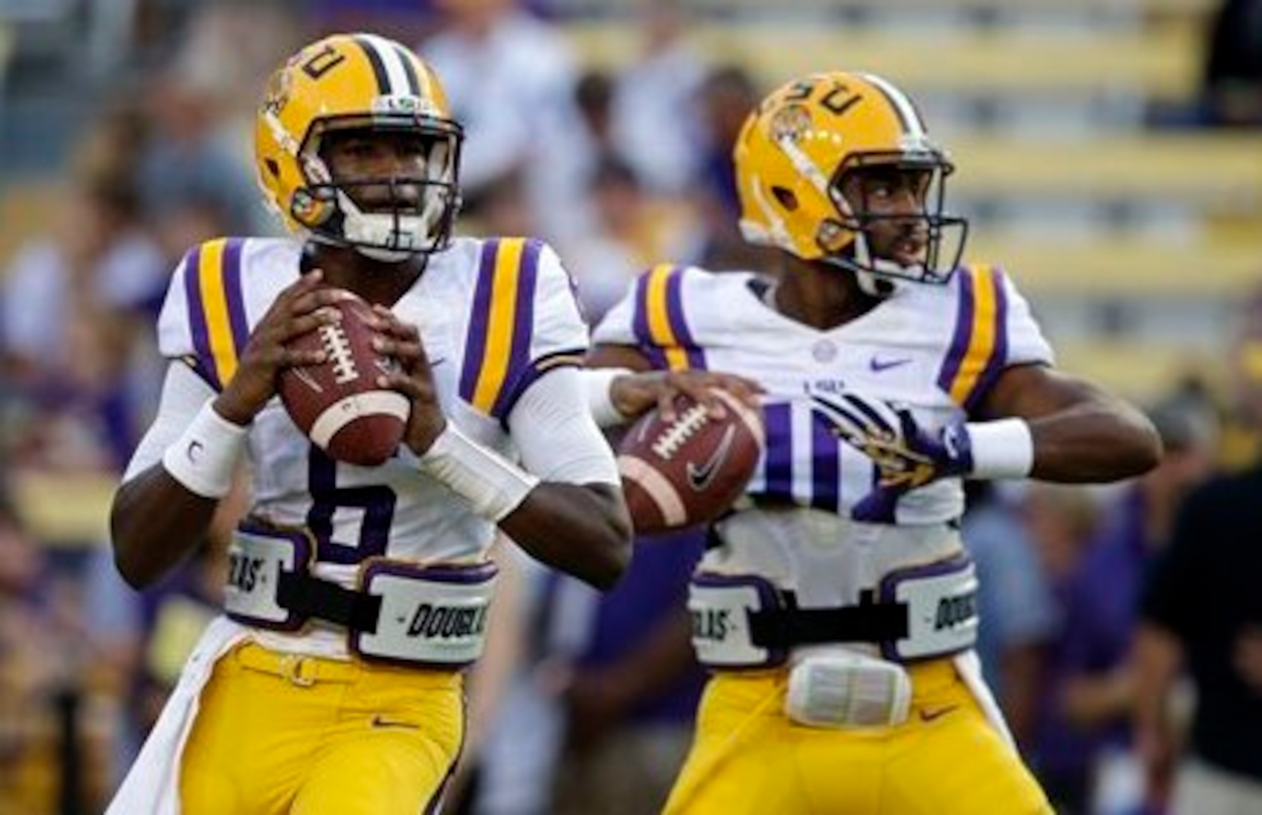LSU QBs Brandon Harris (left) and Anthony Jennings (right) LSU QBs Brandon Harris (left) and Anthony Jennings (right)