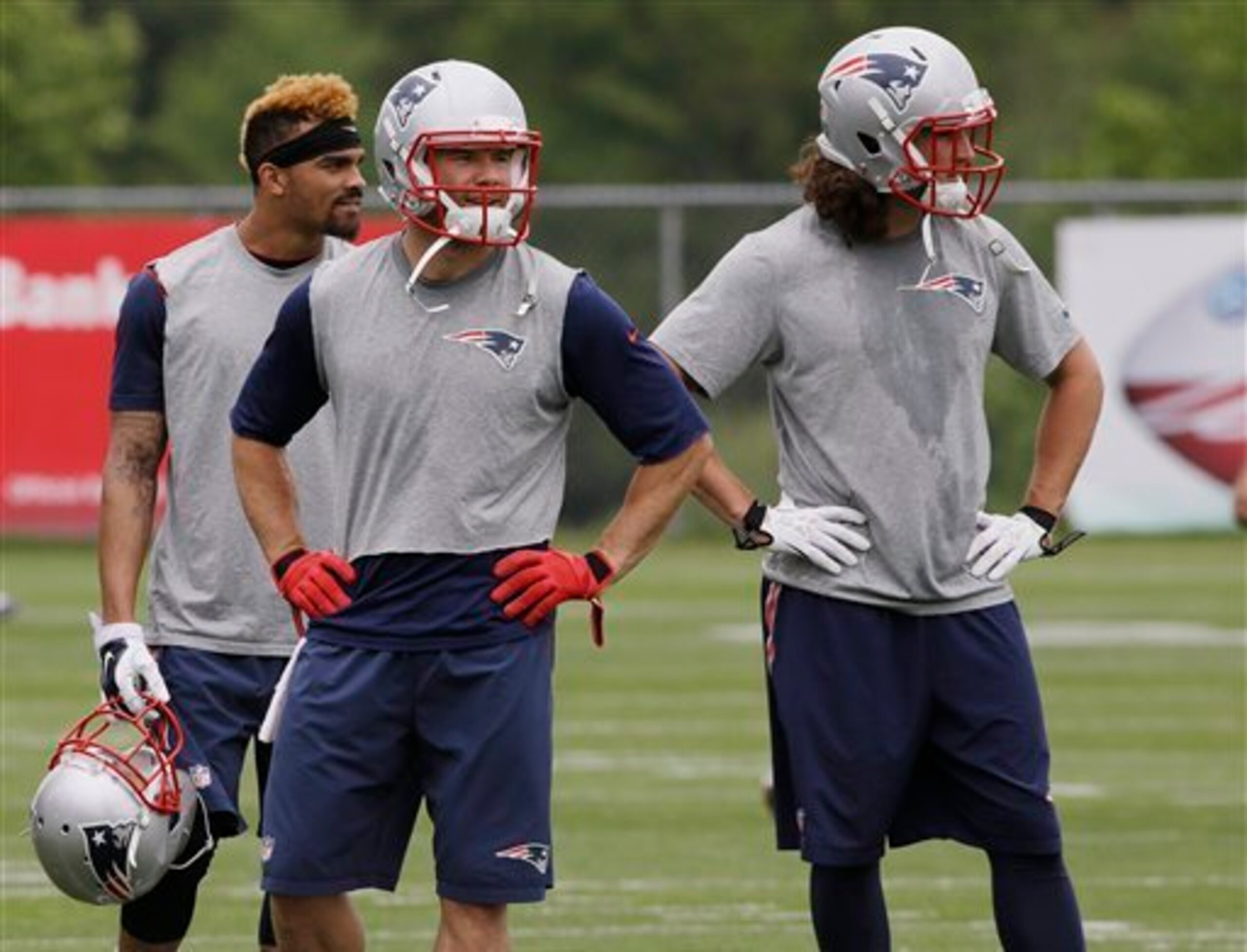 Zach D'Orazio (right) is trying to stand out in a deep group of wide receivers.