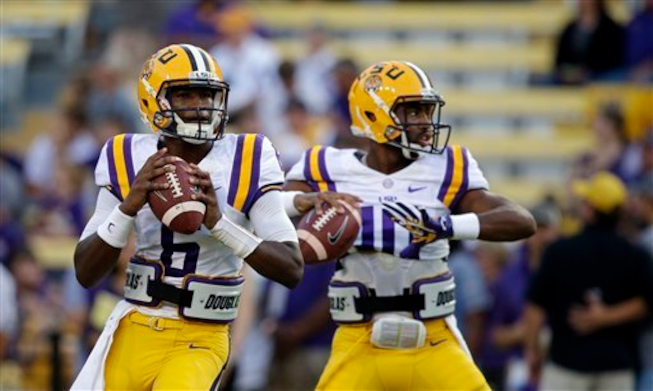 LSU QBs Brandon Harris and Anthony Jennings