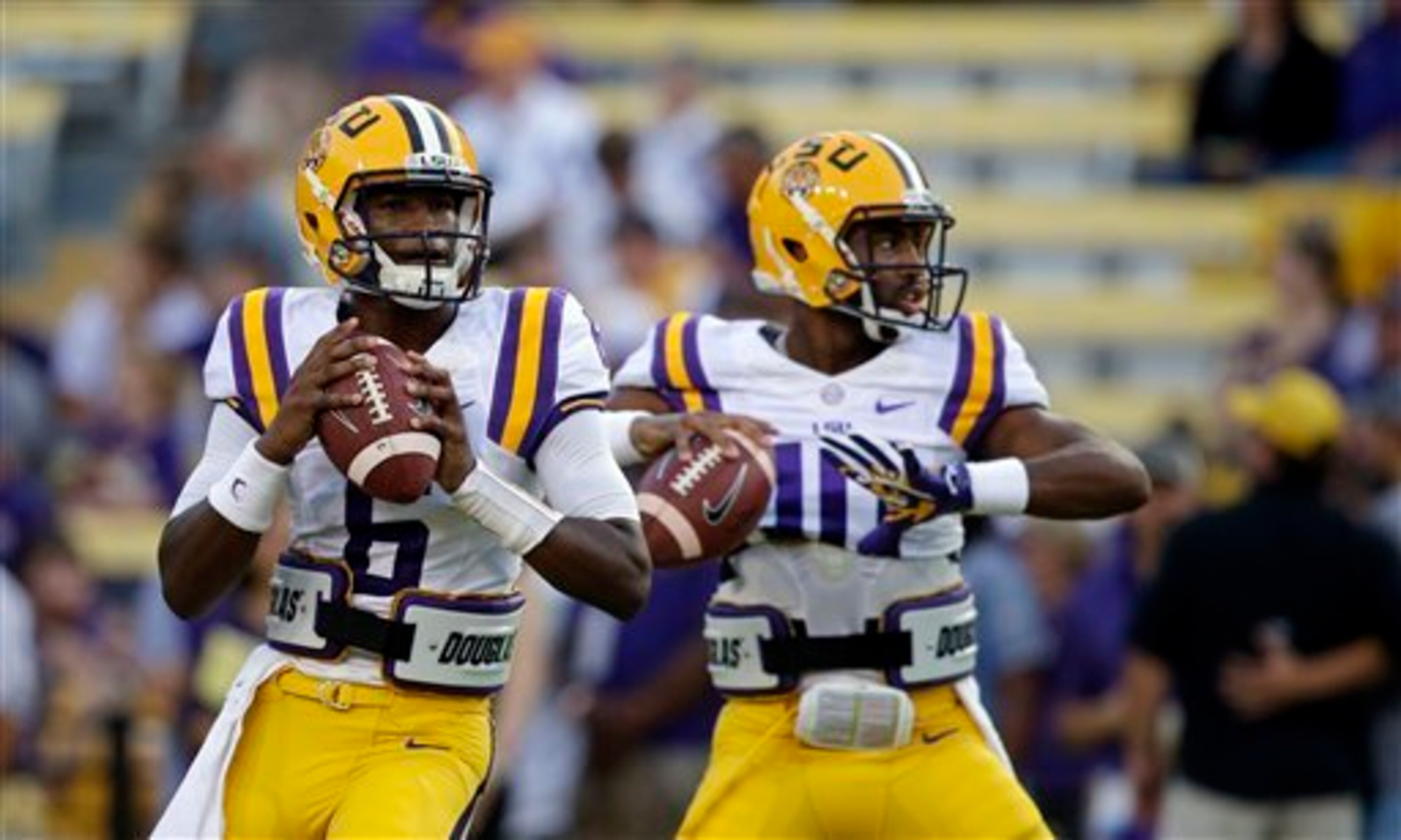 LSU QBs Brandon Harris and Anthony Jennings
