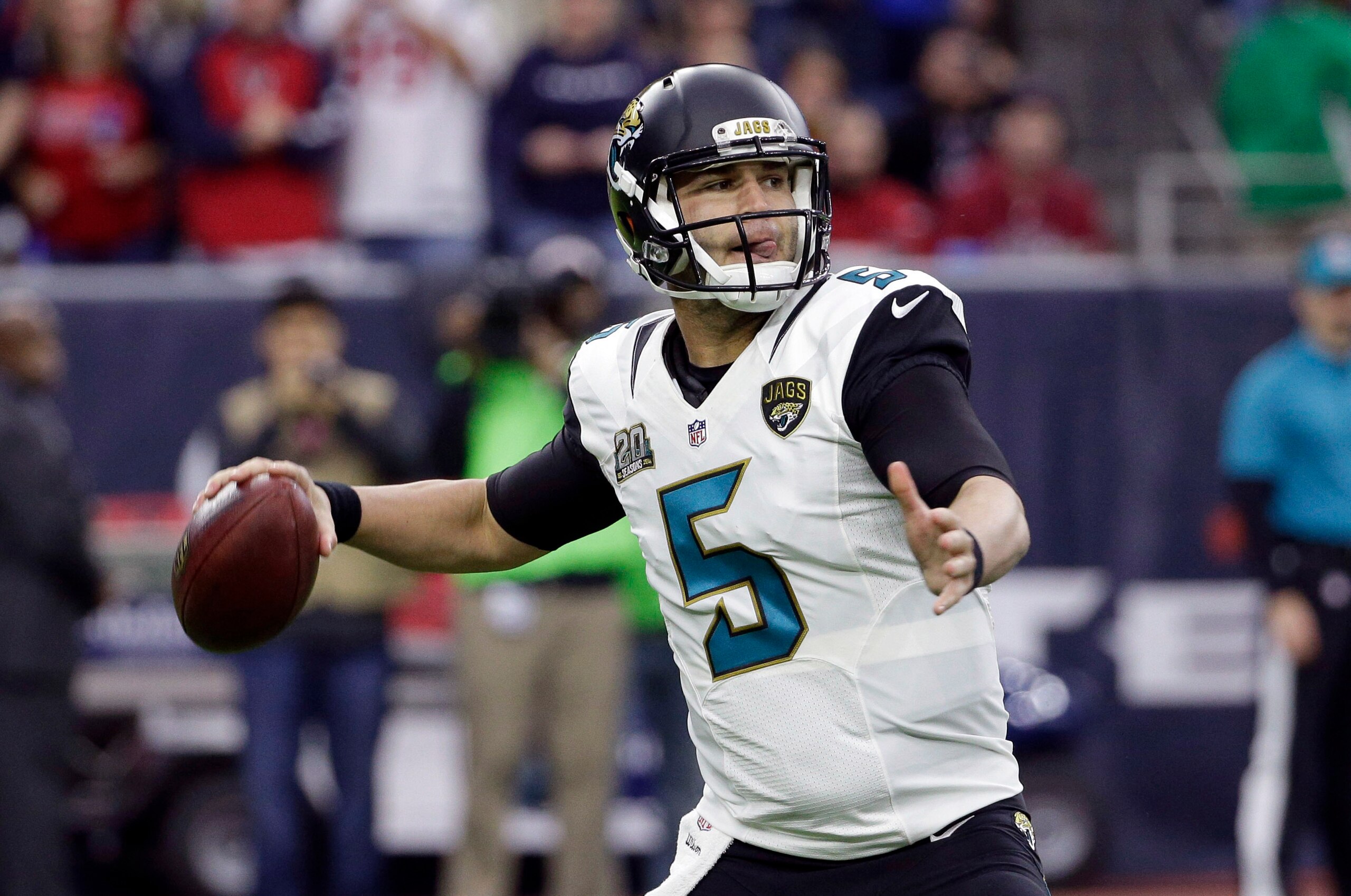 Blake Bortles showed flashes during his rookie season, throwing for 2,908 yards with 11 touchdowns and 17 interceptions.