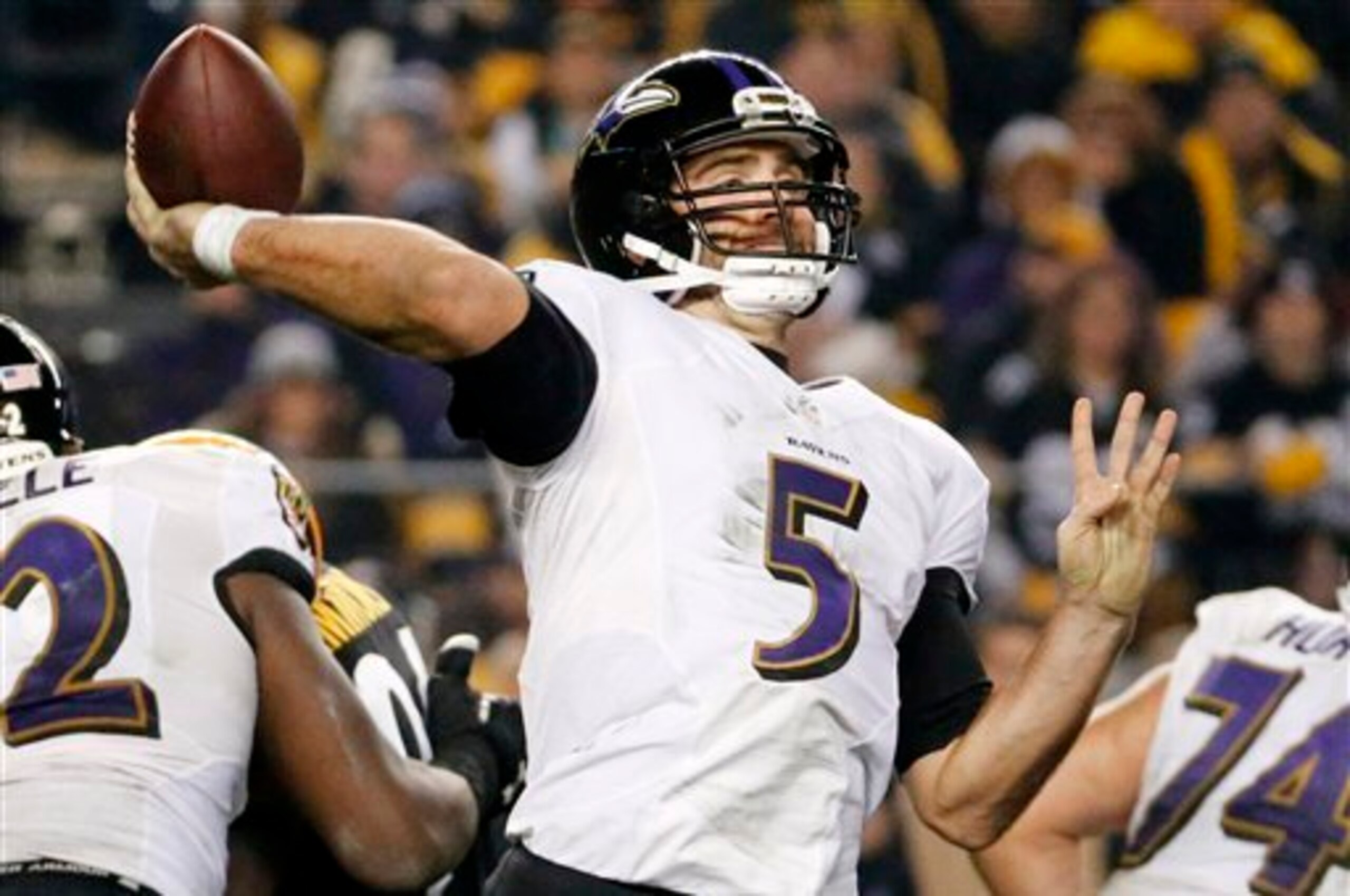Joe Flacco threw for a career-high 3,986 yards and 27 touchdowns in 2014.