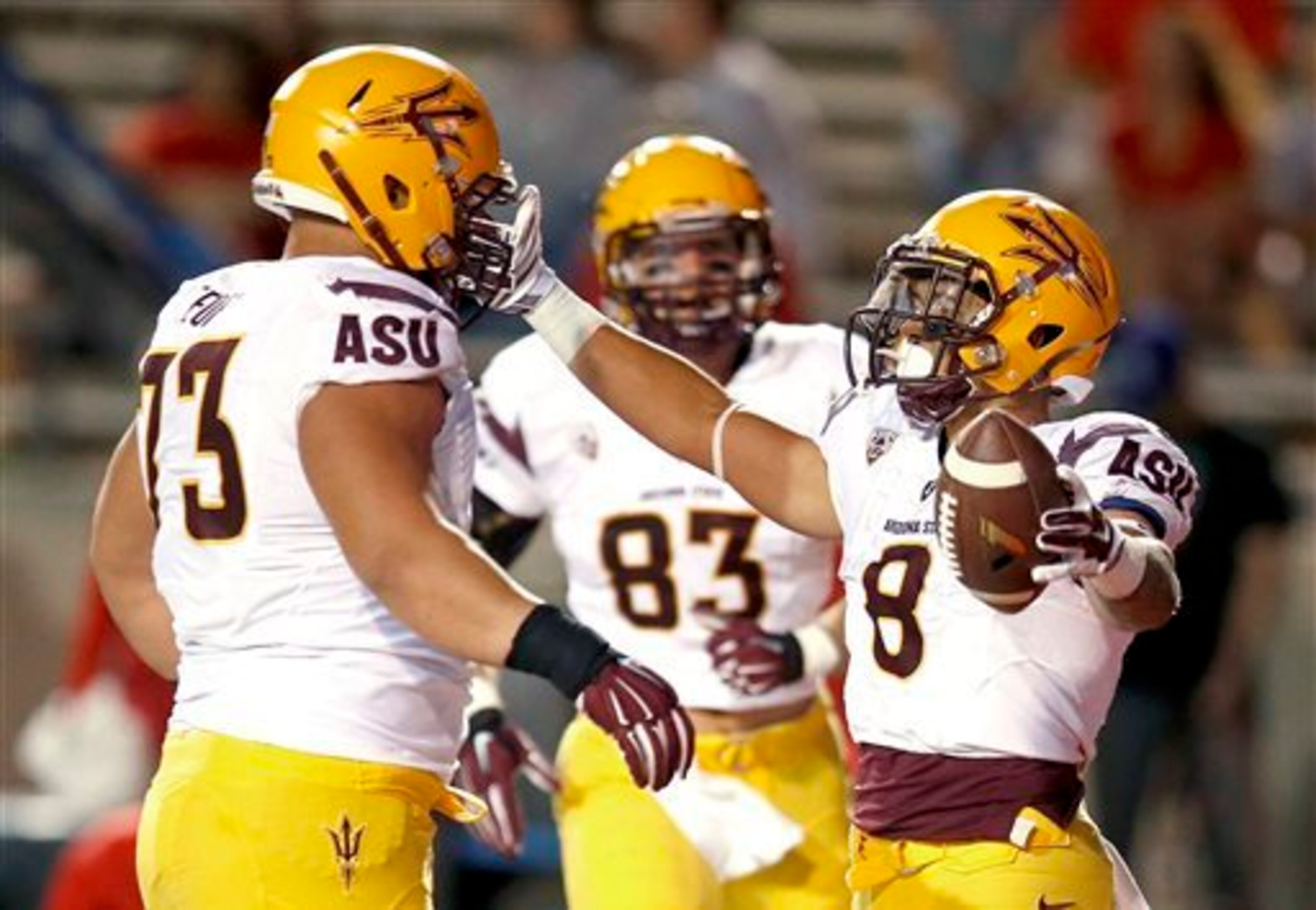 Arizona State OG Vi Teofilo, TE Kody Kohl and WR D.J. Foster