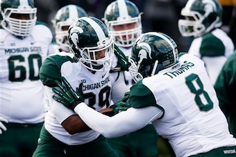 Michigan State DEs Shilique Calhoun and Lawrence Thomas