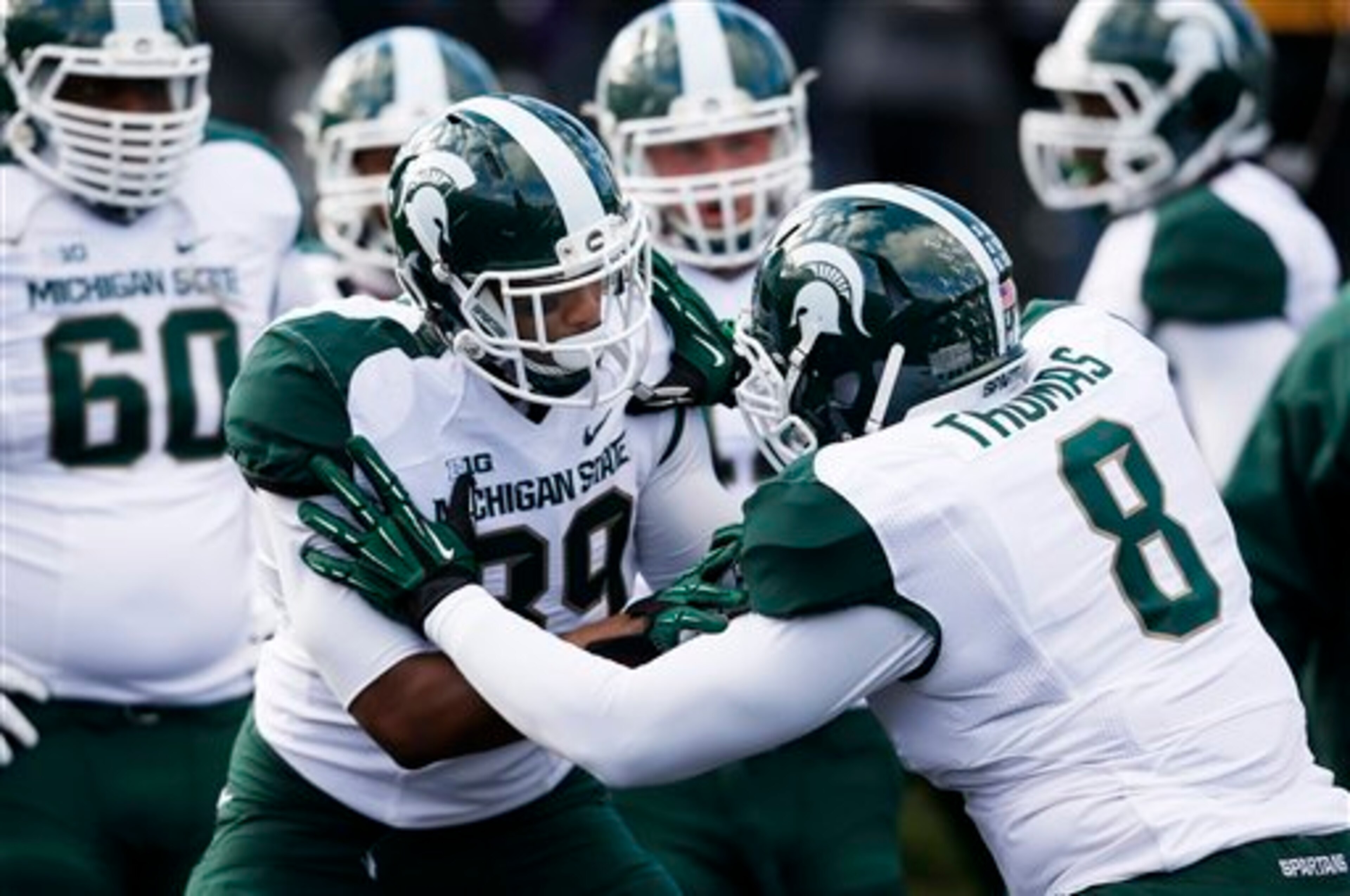 Michigan State DEs Shilique Calhoun and Lawrence Thomas