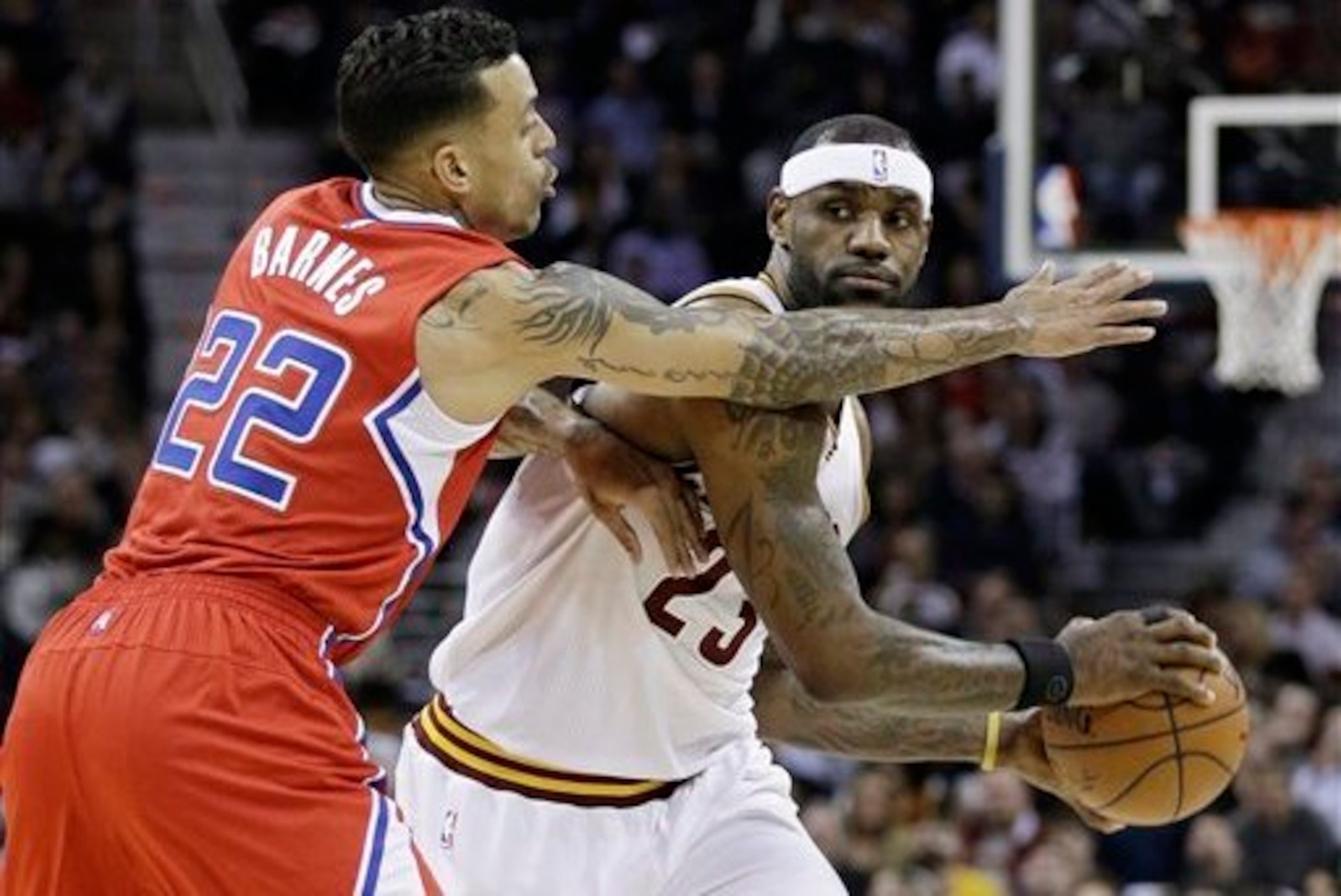 In high school, LeBron James and Matt Barnes were both talented football players.