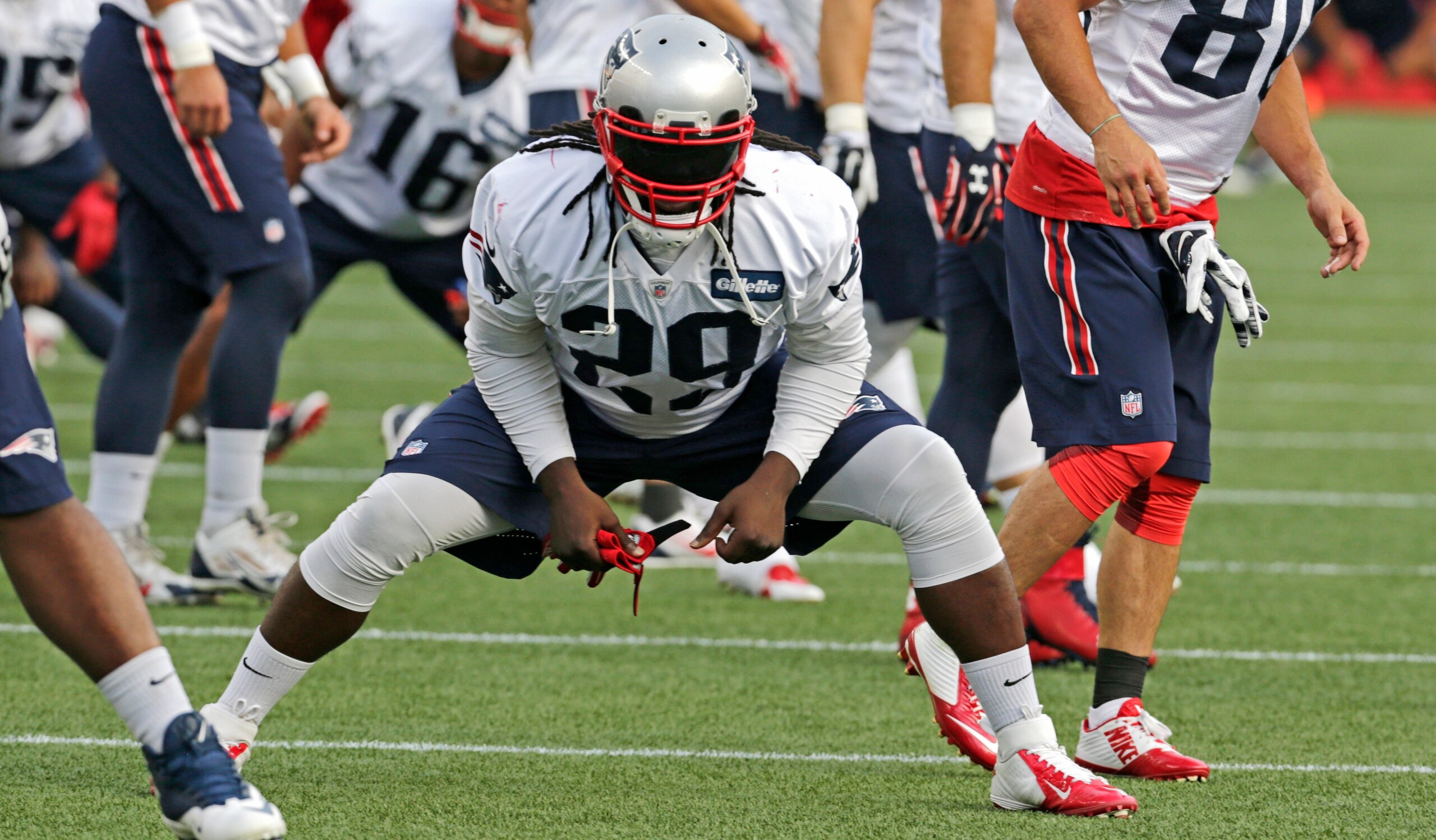 LeGarrette Blount (29, above) is one of many players dealing with some injuries this summer.