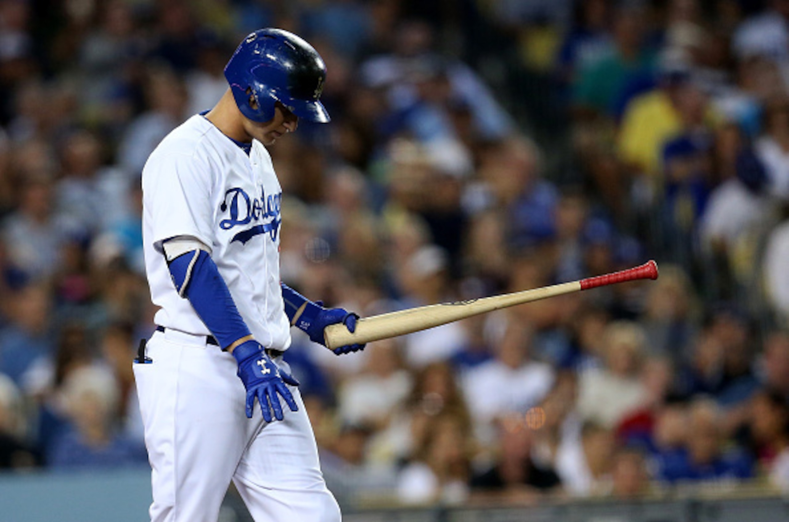 Rookie Joc Pederson has hit the wall hard in the second half.