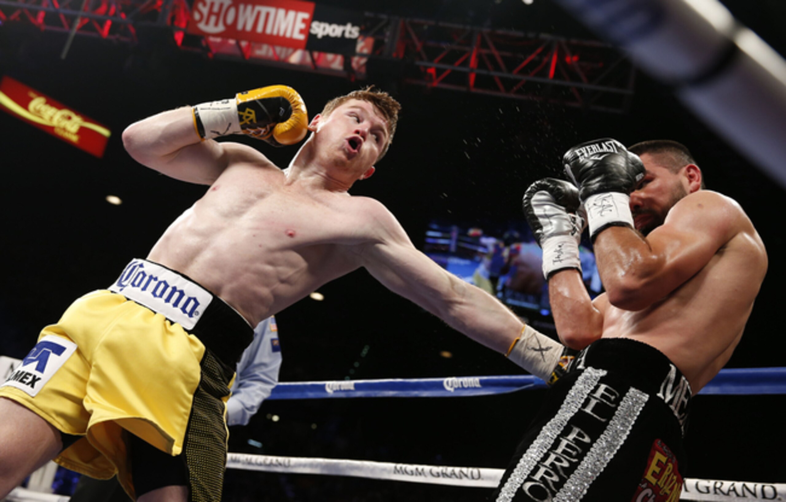 Canelo whalloped James Kirkland in May.