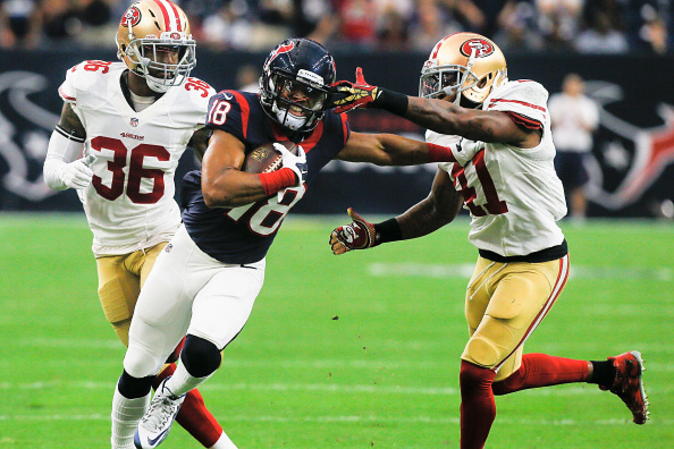 The 49ers couldn't answer the Texans' charge in the second half of Saturday's game.