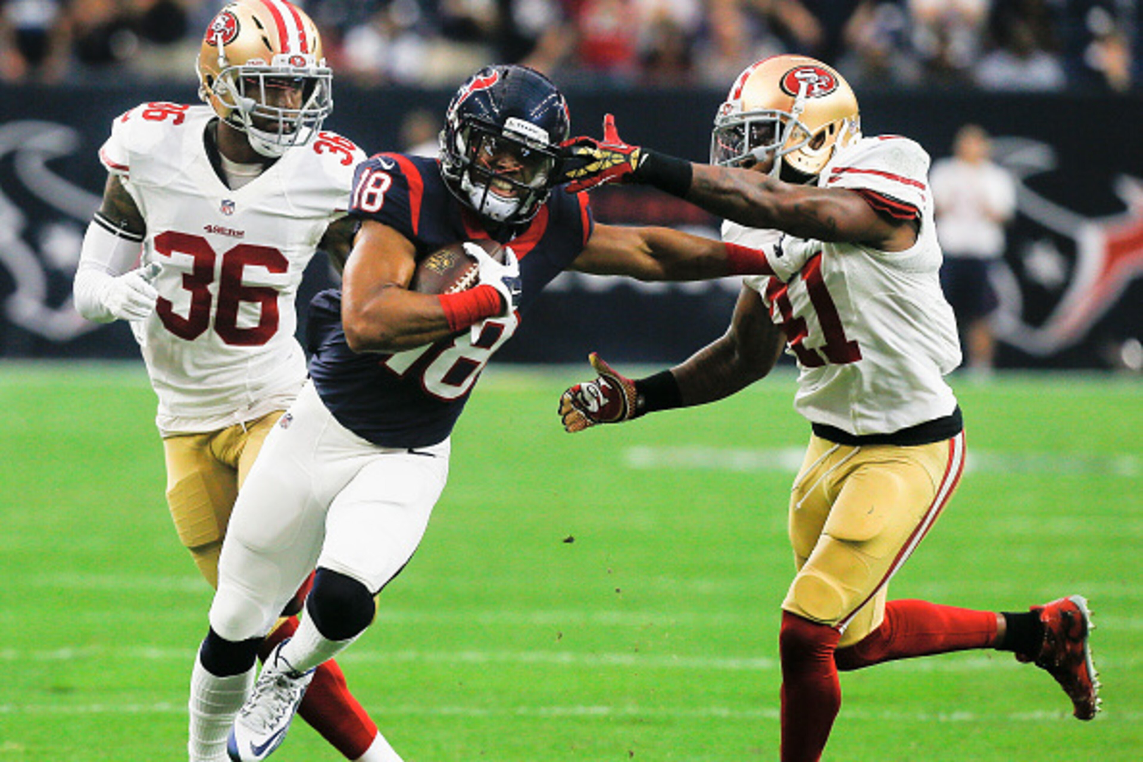 The 49ers couldn't answer the Texans' charge in the second half of Saturday's game. The 49ers couldn't answer the Texans' charge in the second half of Saturday's game.
