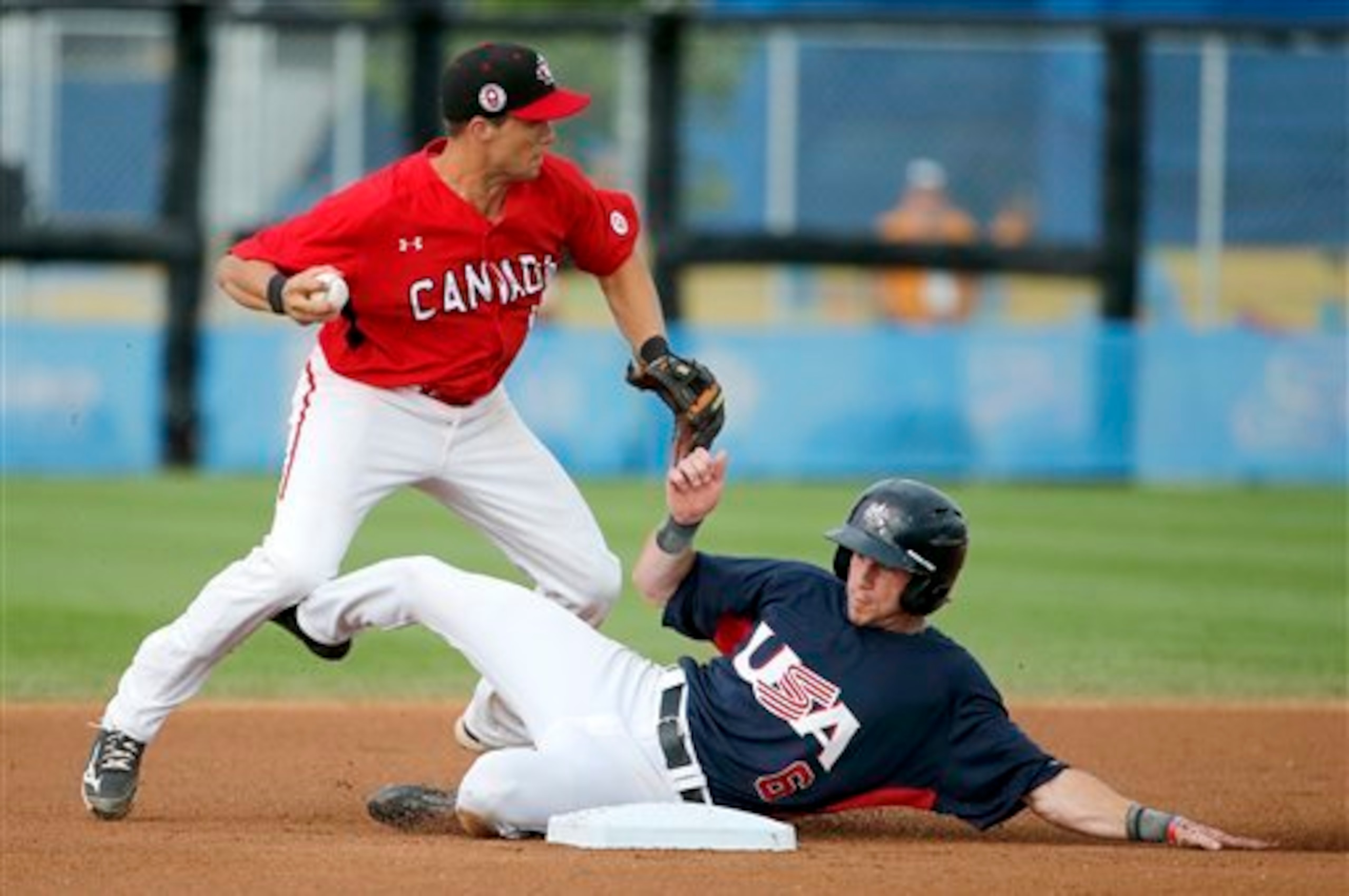 Travis Jankowski in action for Team USA at the Pan Am Games