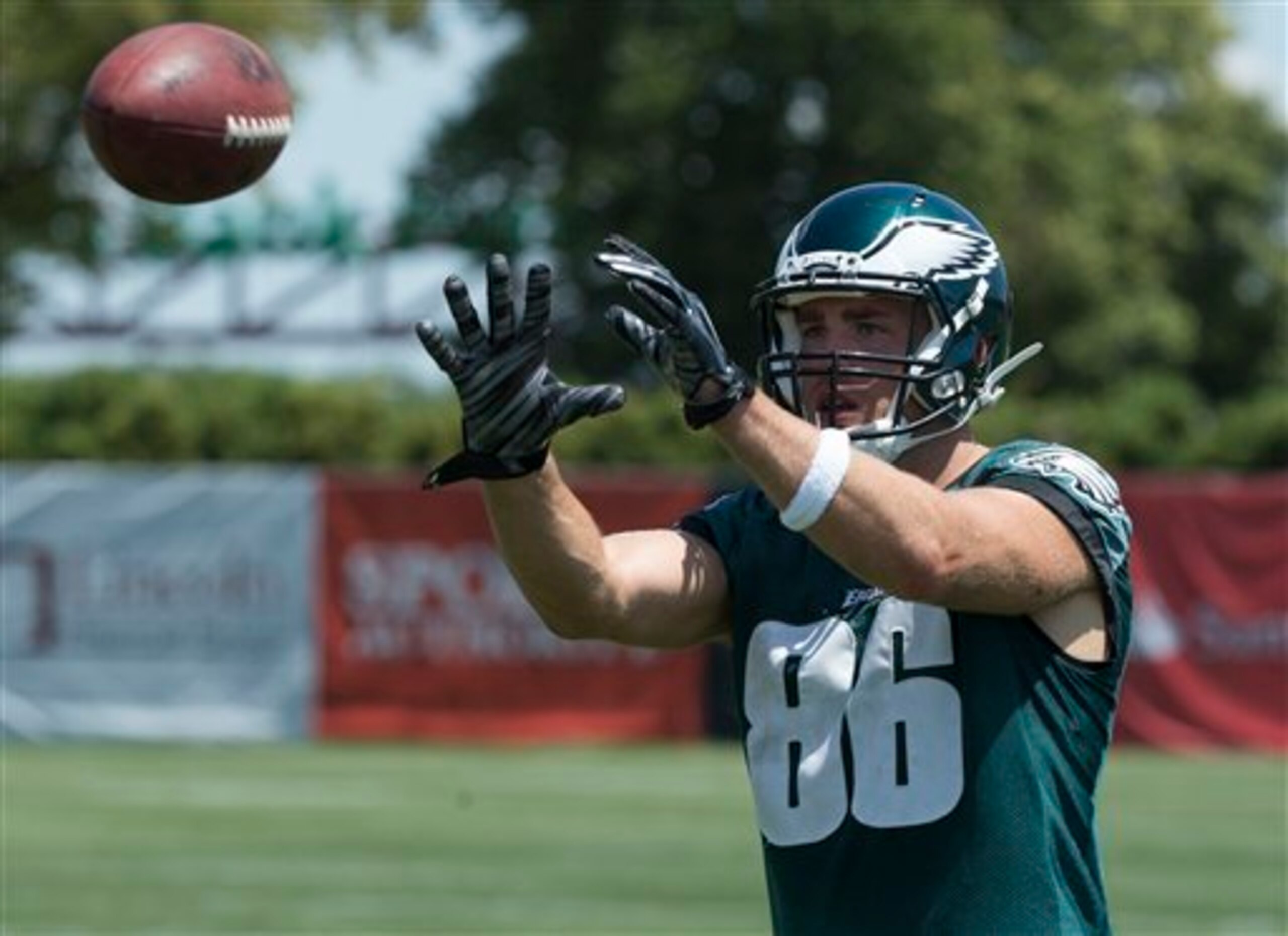 Ertz's sports hernia surgery further hampers his bid to top Brent Celek for snaps as Philadelphia's TE1