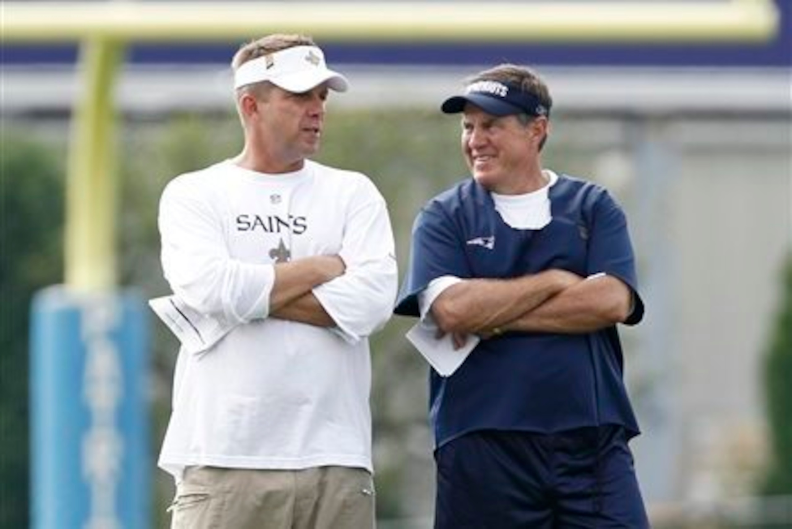 What do the Pats have in store after practicing with Sean Payton and the Saints?