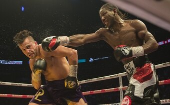 N'Dam used his reach to try to keep Lemieux at bay.