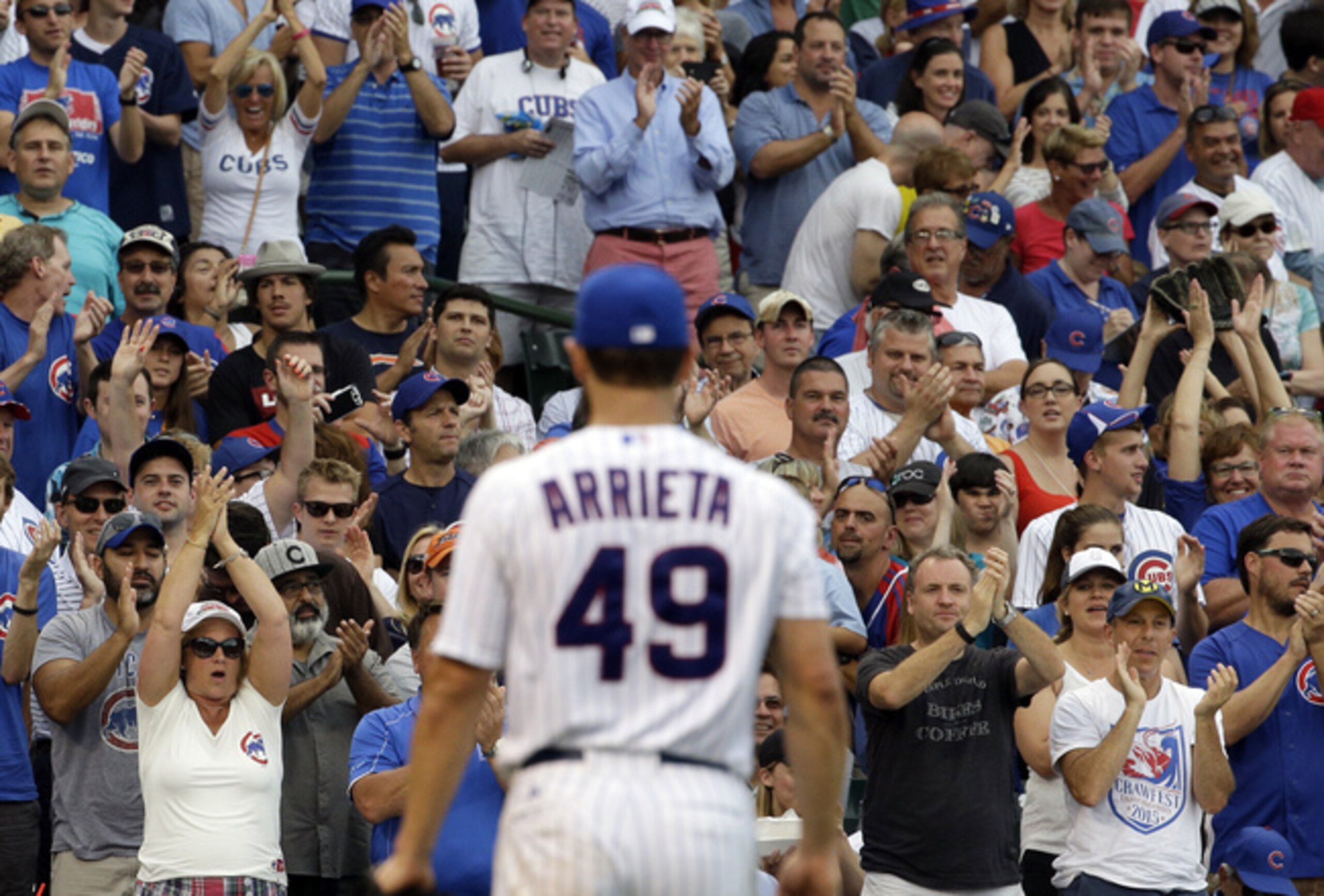 Jake Arrieta has earned the love of the Wrigley faithful.