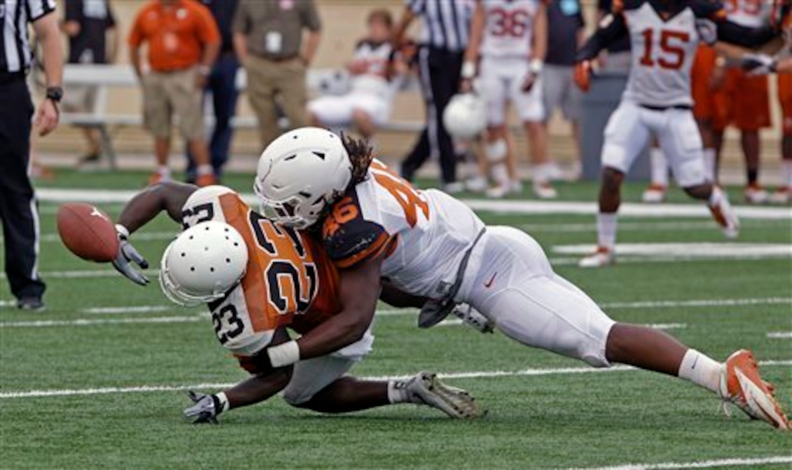 Jefferson during Texas' spring game.