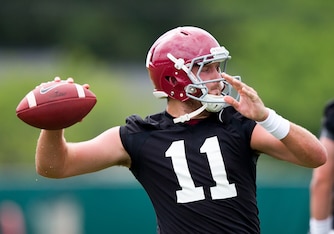Alec Morris has emerged as a favorite in Alabama's crowded quarterback race.