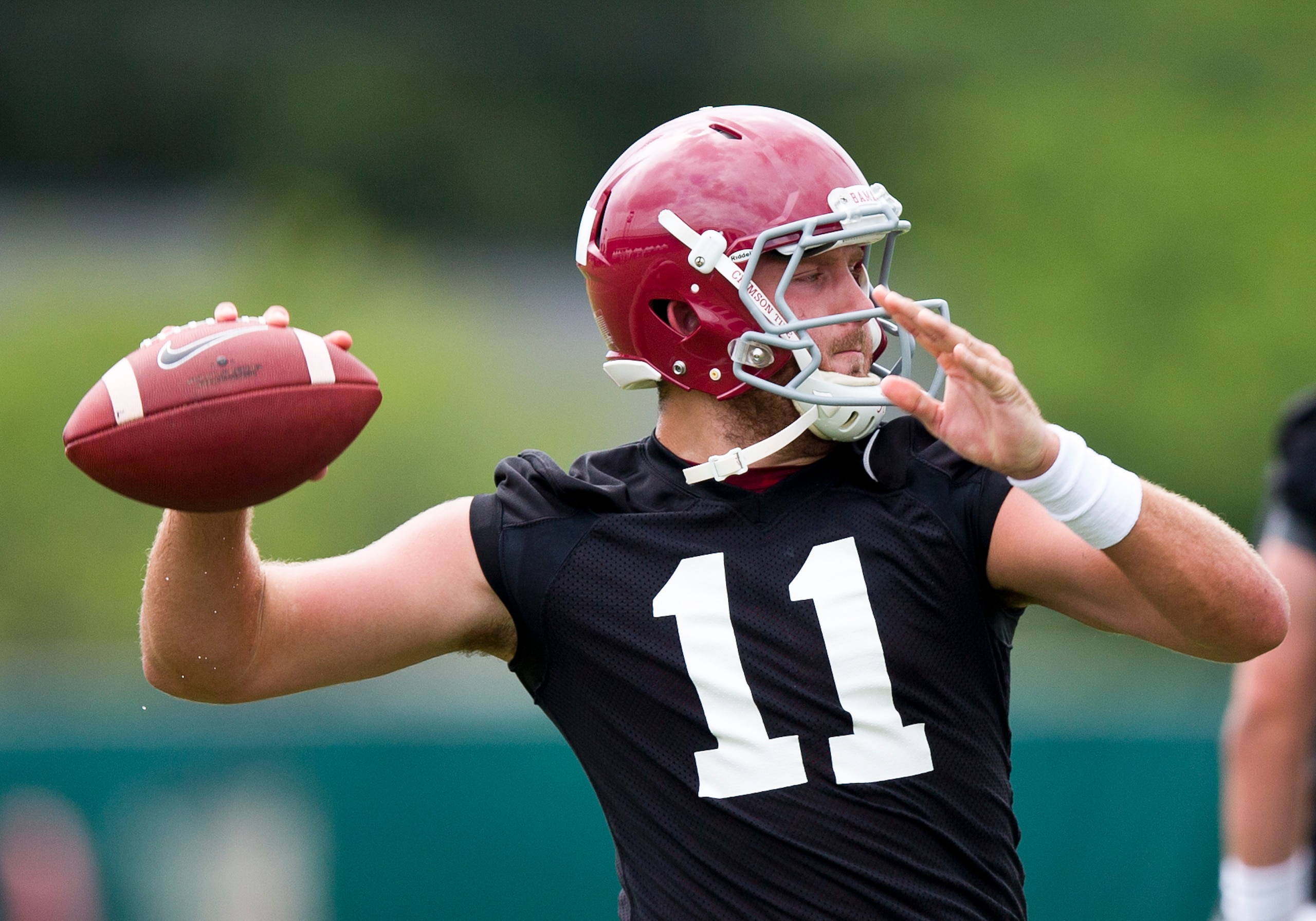 Alec Morris has emerged as a favorite in Alabama's crowded quarterback race.