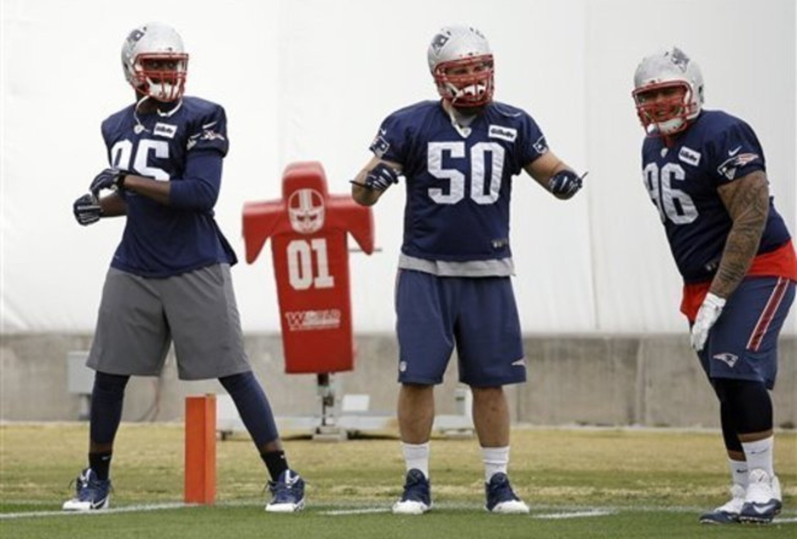 Chandler Jones (95), Rob Ninkovich (50) and Sealver Siliga (96) are all key players on the defensive line. Chandler Jones (95), Rob Ninkovich (50) and Sealver Siliga (96) are all key players on the defensive line.
