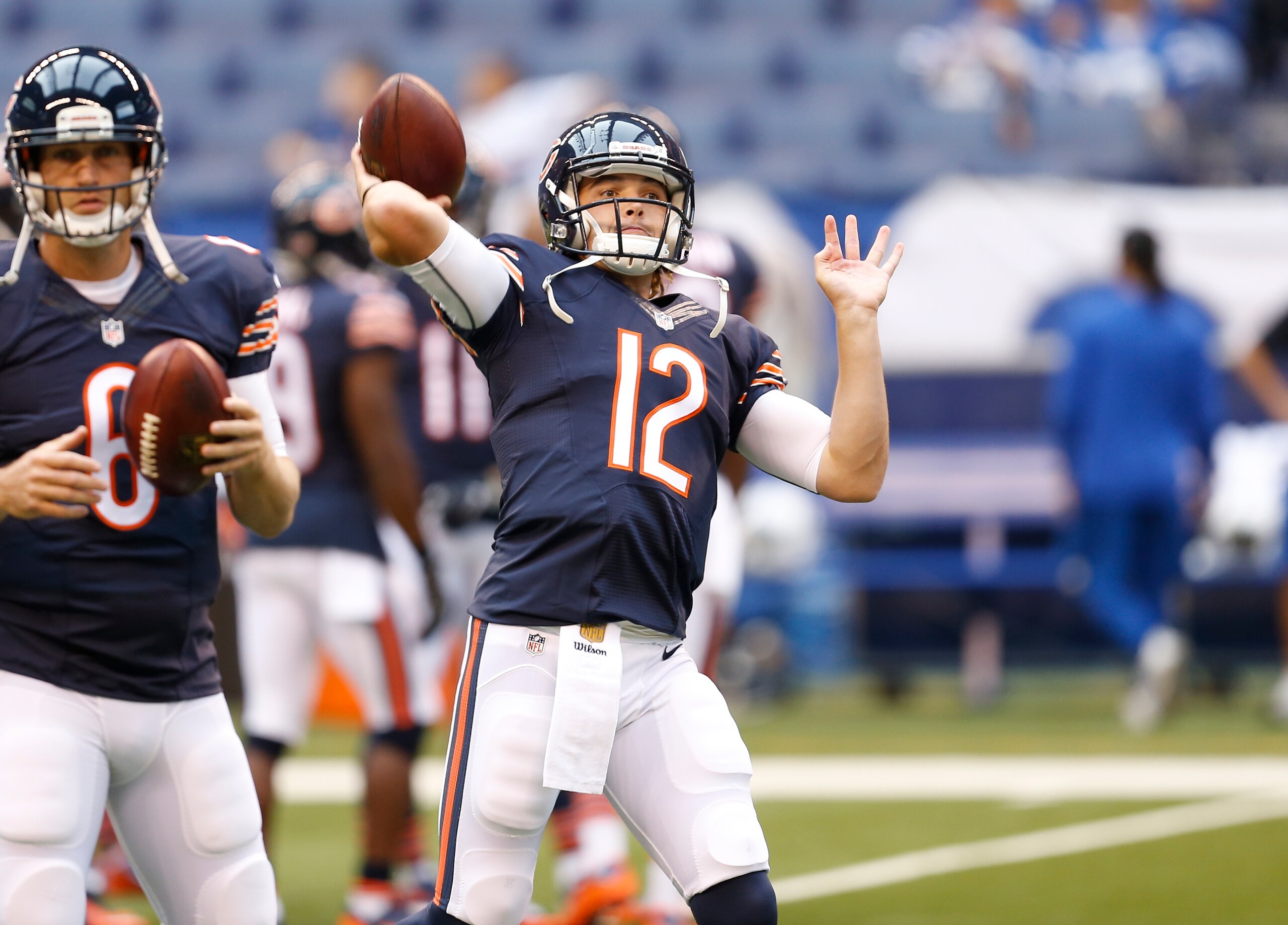 David Fales (12) has a chance to earn a roster spot if he plays well on Thursday against the Cleveland Browns.