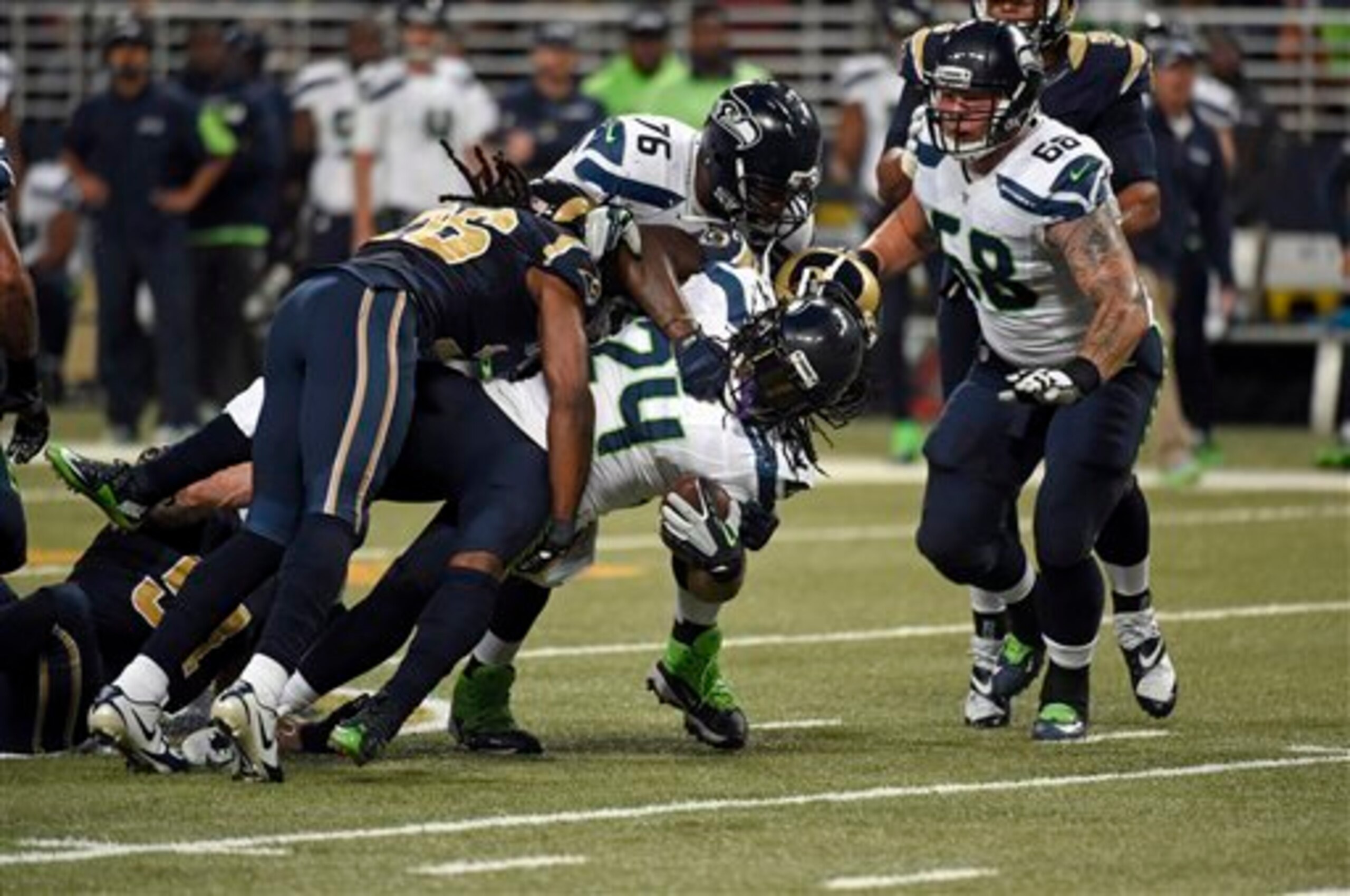 The Rams defense stuffed Marshawn Lynch to win the game in Week 1 The Rams defense stuffed Marshawn Lynch to win the game in Week 1