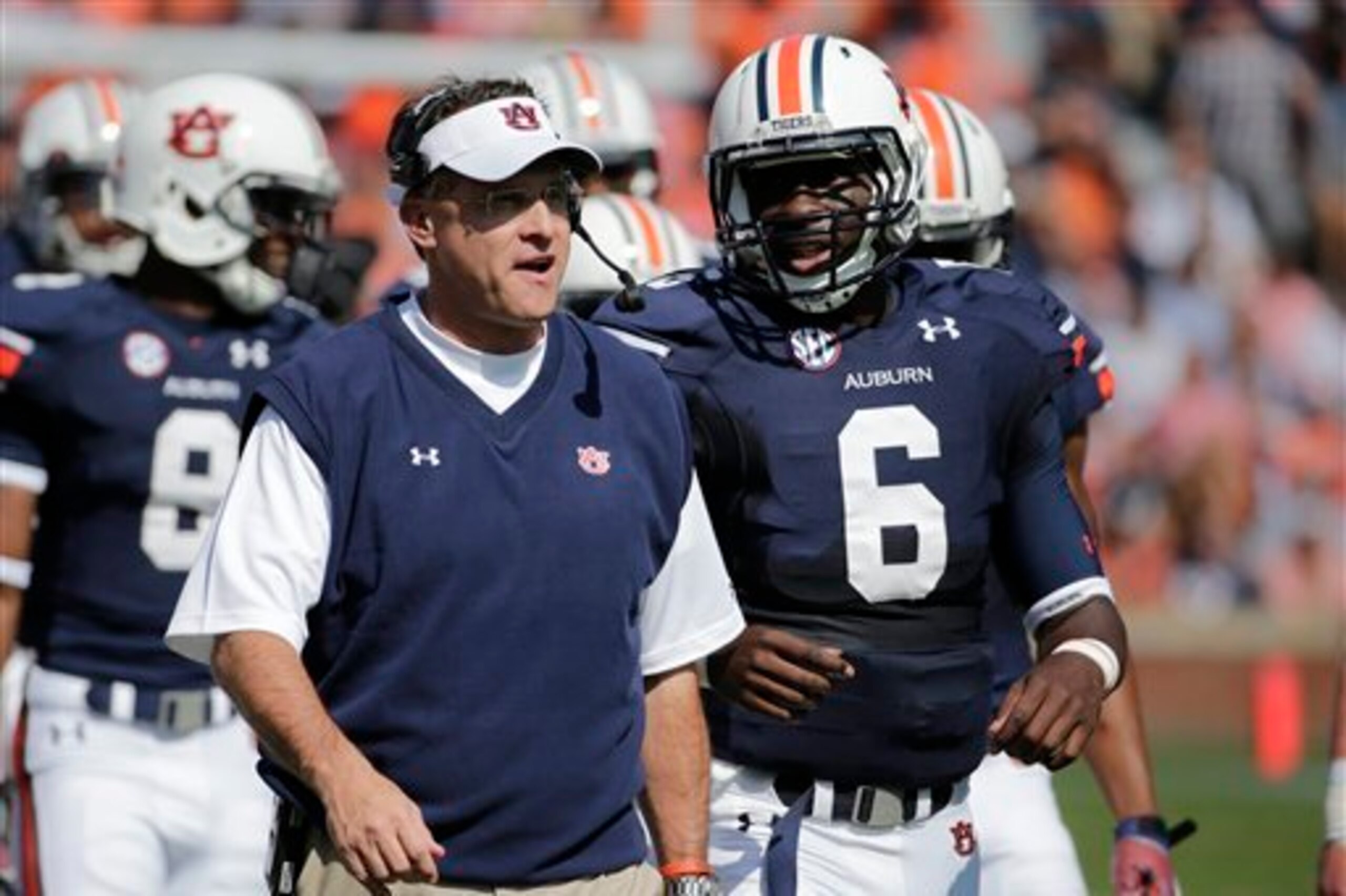 Auburn HC Gus Malzahn and QB Jeremy Johnson Auburn HC Gus Malzahn and QB Jeremy Johnson