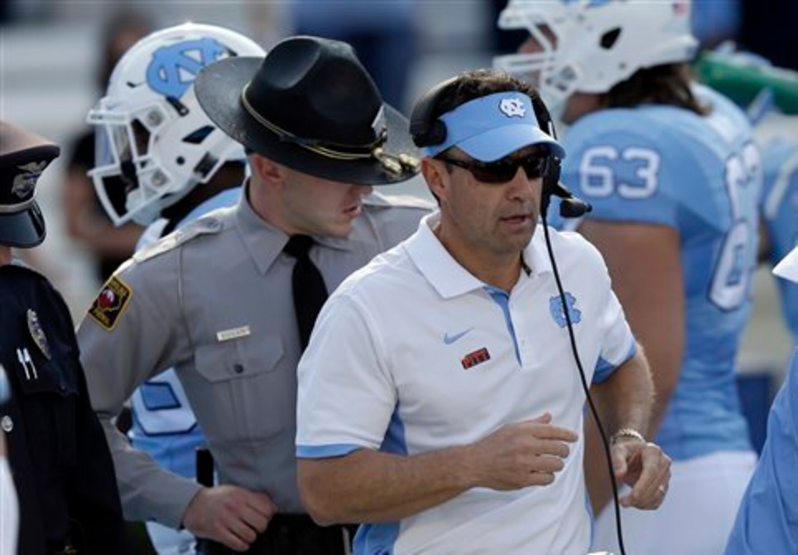 UNC head coach Larry Fedora. UNC head coach Larry Fedora.