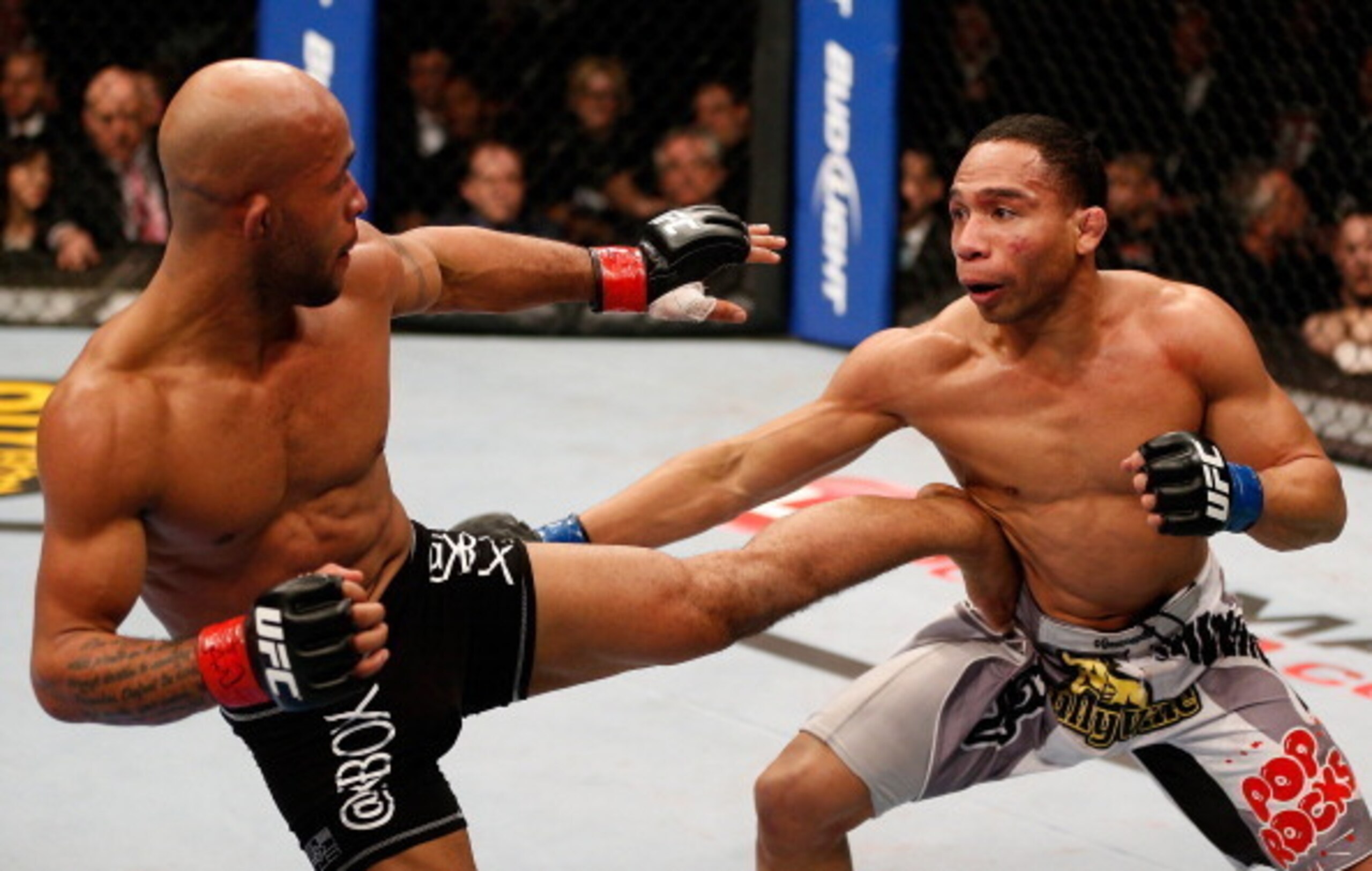Johnson (left) and Dodson (right) in their first meeting in 2013.