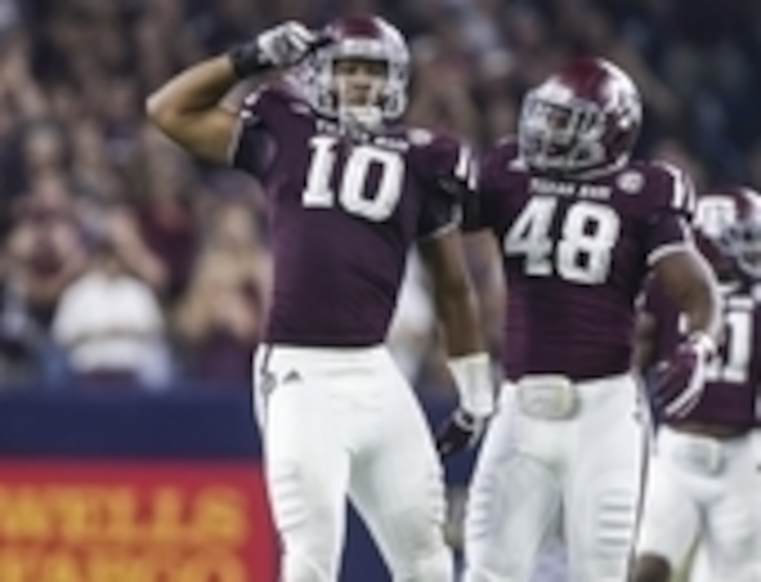Texas A&M DE Daeshon Hall (No. 10)