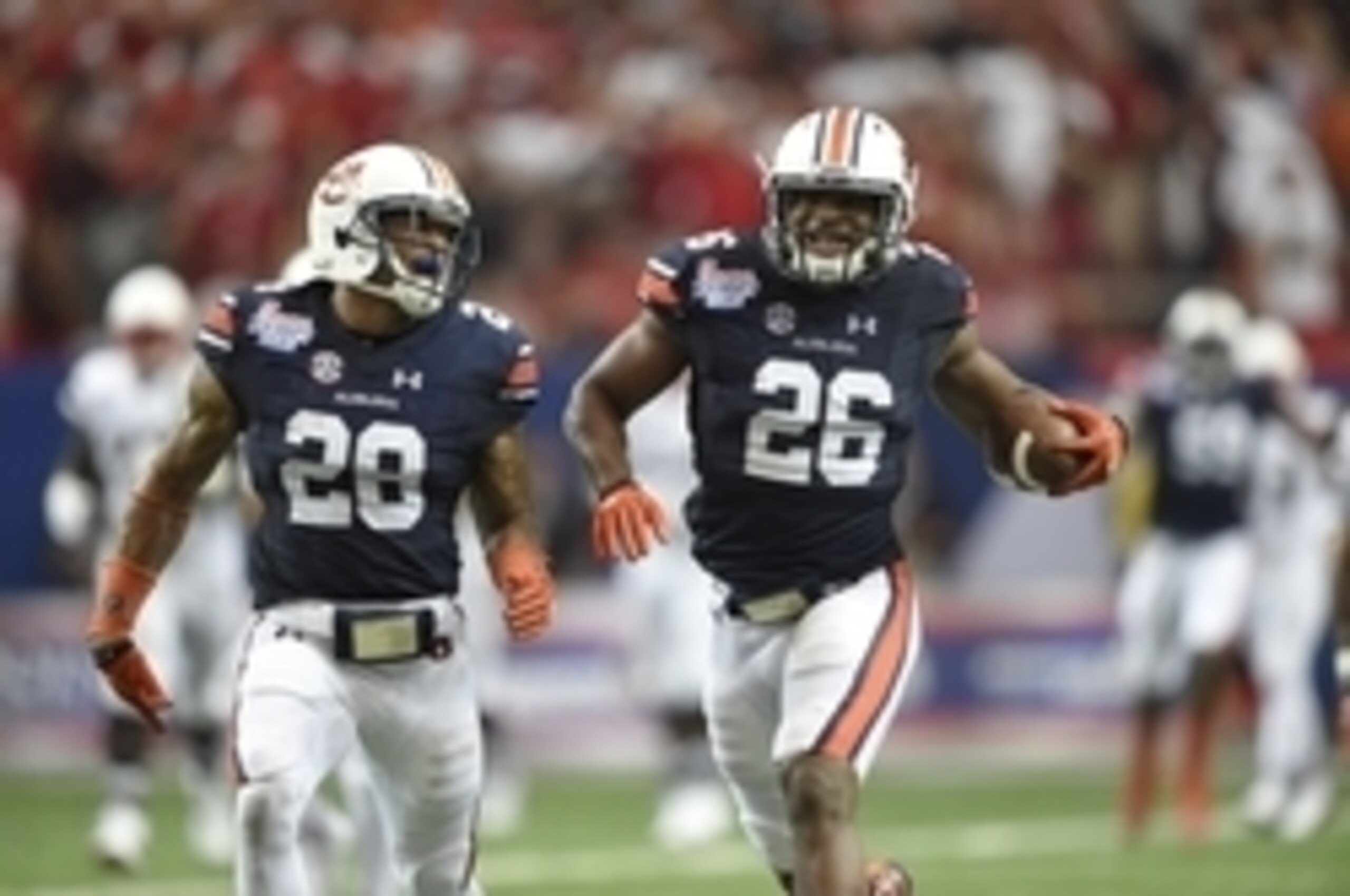 Auburn S Tray Matthews and LB Justin Garrett Auburn S Tray Matthews and LB Justin Garrett