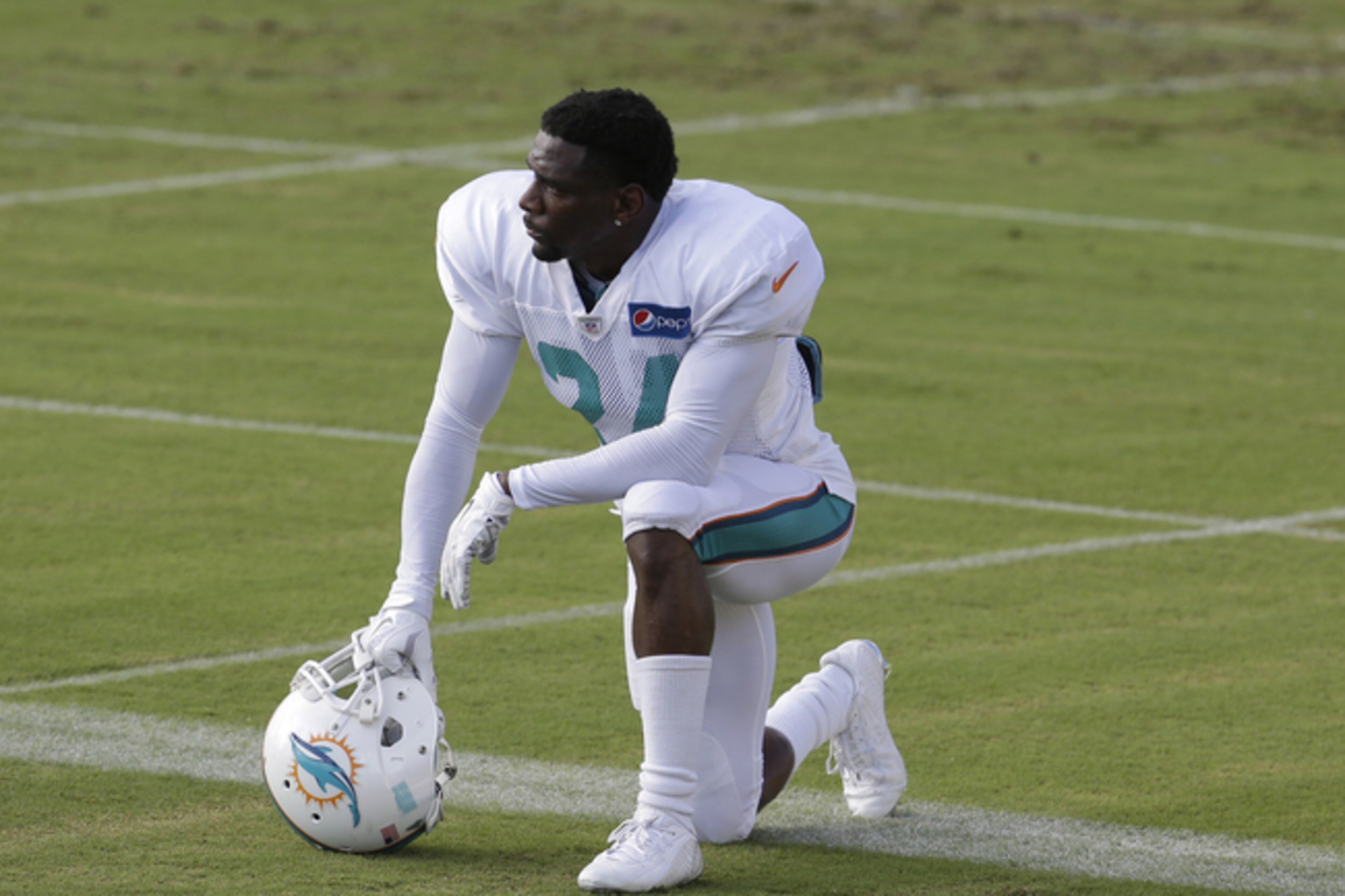 Brice McCain (24) entered training camp as the No. 3 cornerback on the depth chart; has he taken a step up?