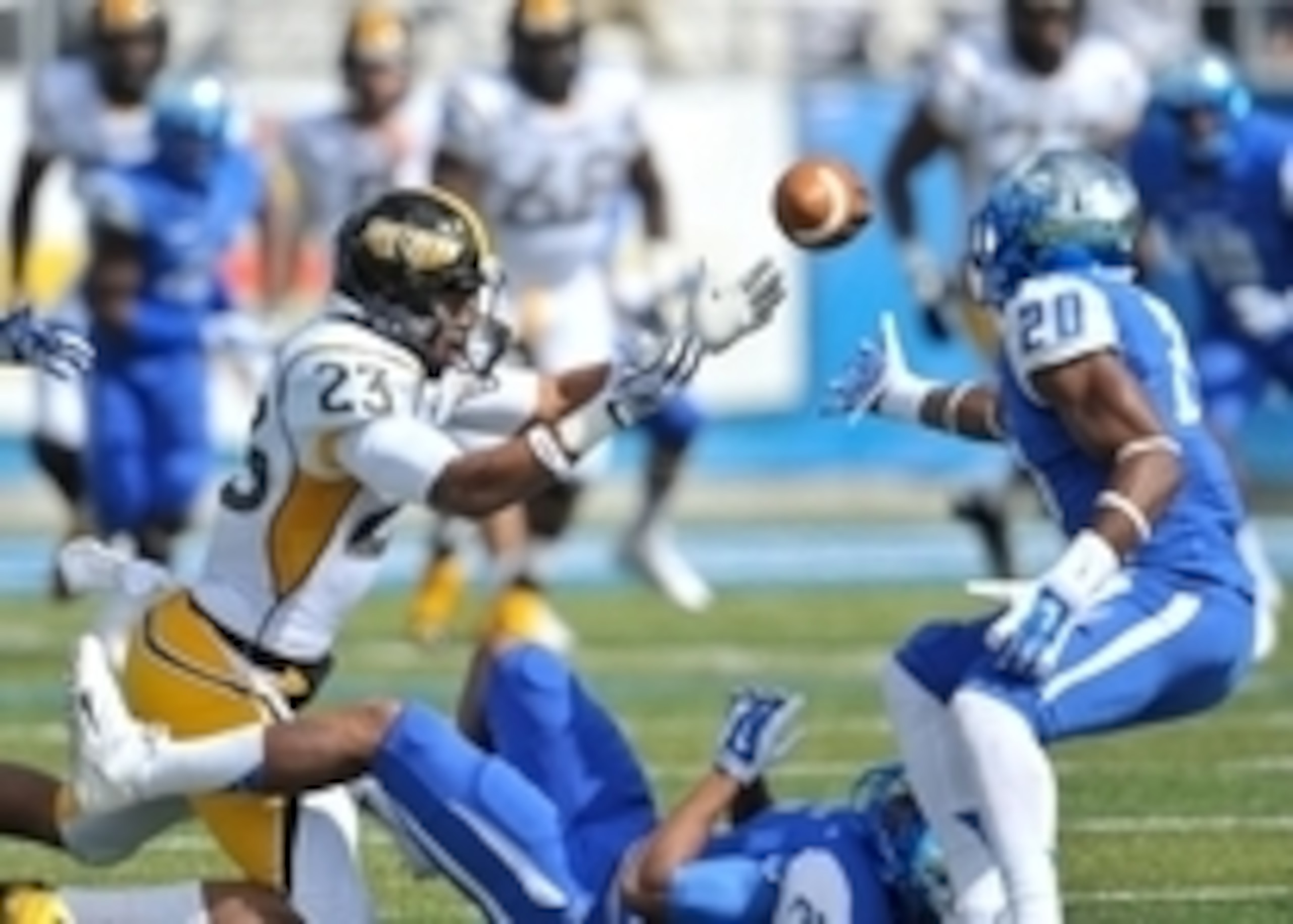 Middle Tennessee safety Kevin Byard has a knack for being around the ball. Middle Tennessee safety Kevin Byard has a knack for being around the ball.